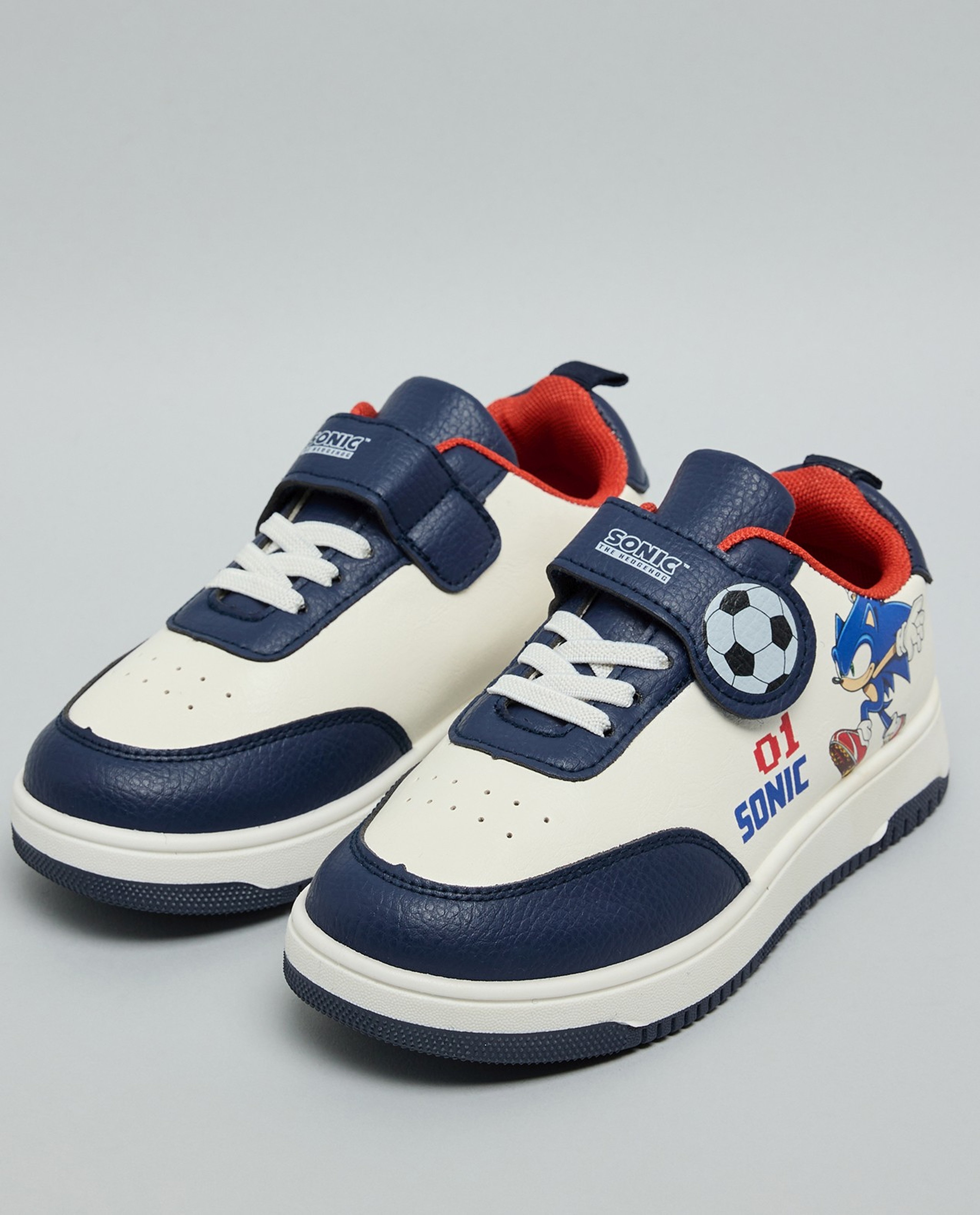 Sonic Print Velcro Closure Sneakers