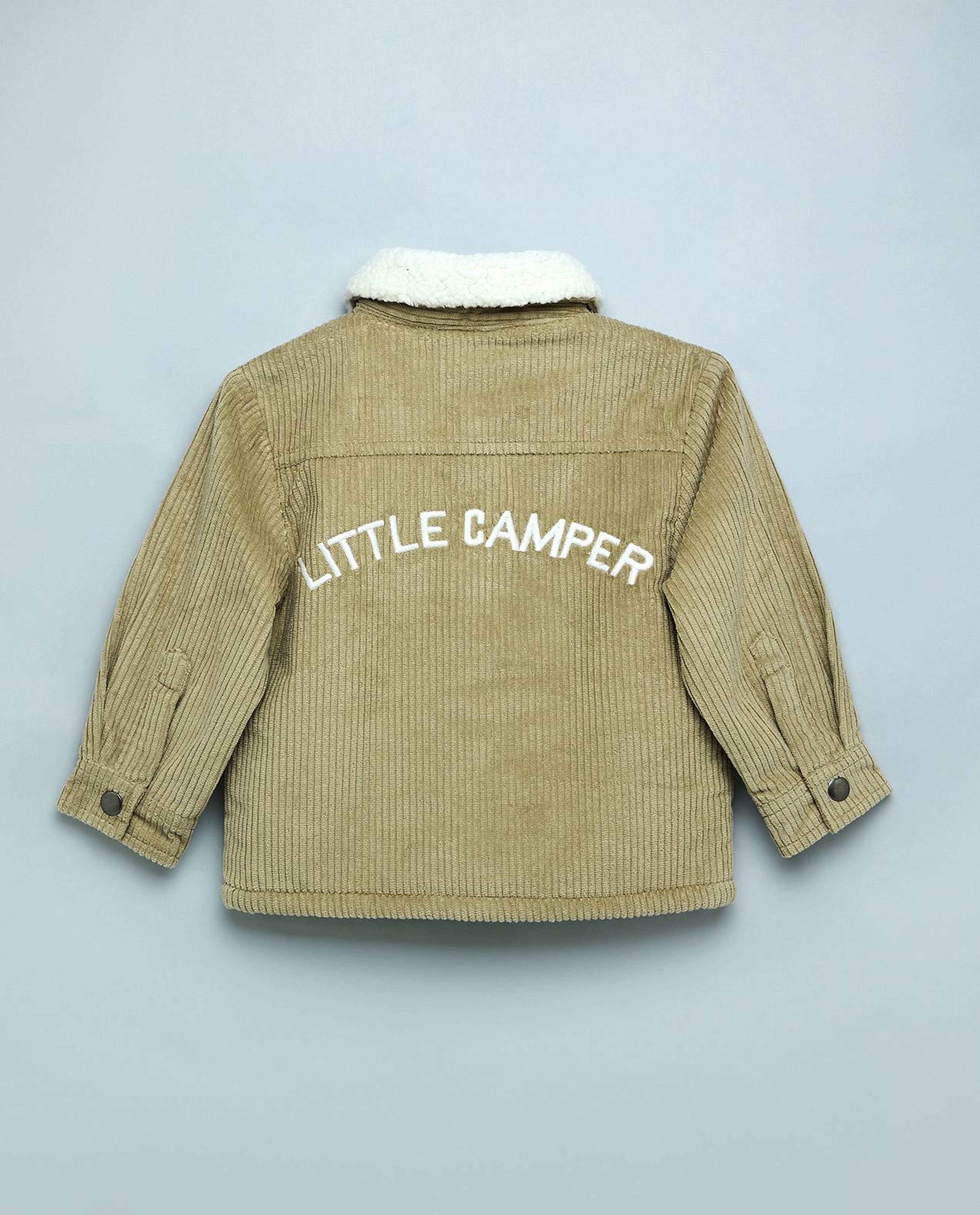 Corduroy Jacket with Button Closure