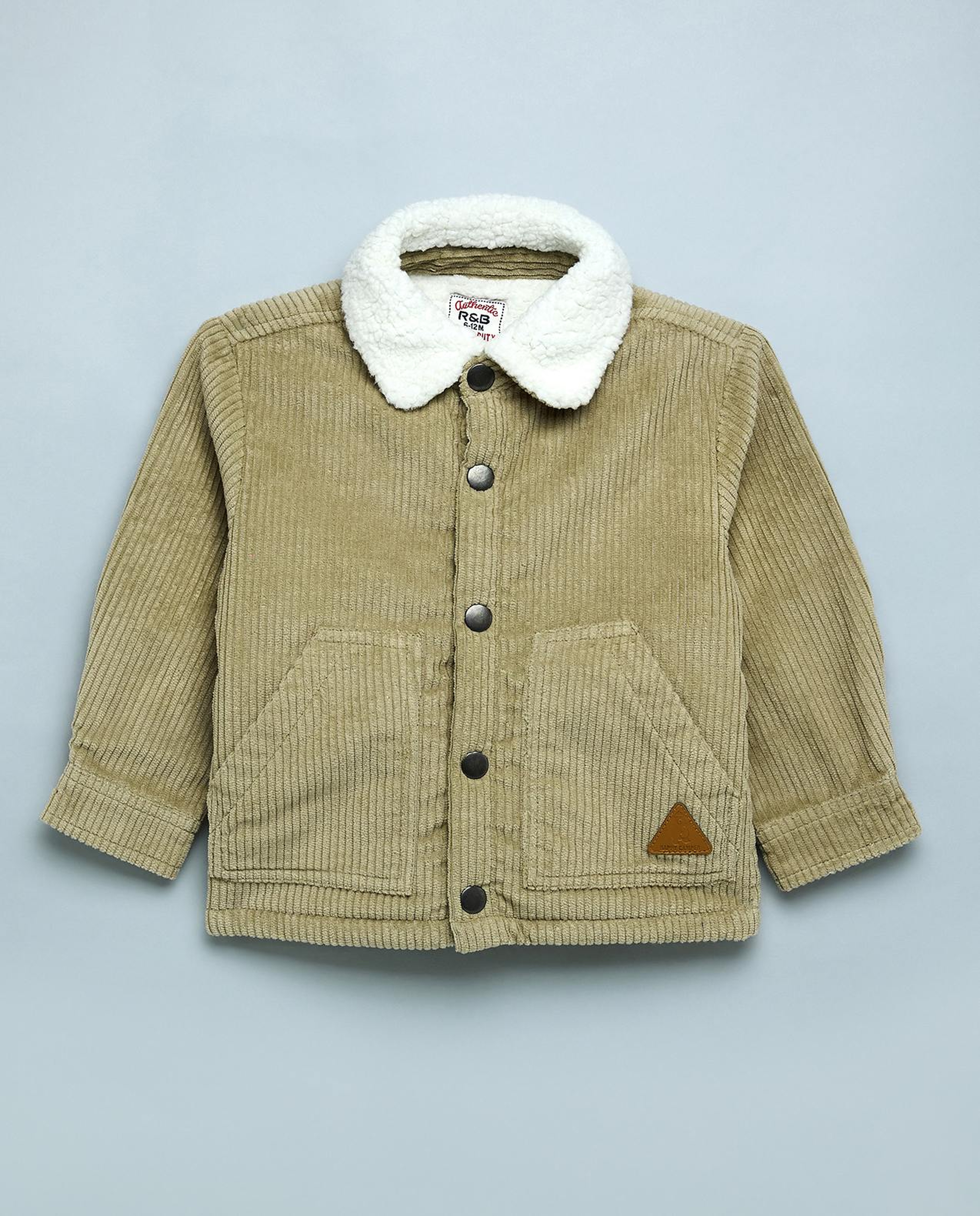 Corduroy Jacket with Button Closure