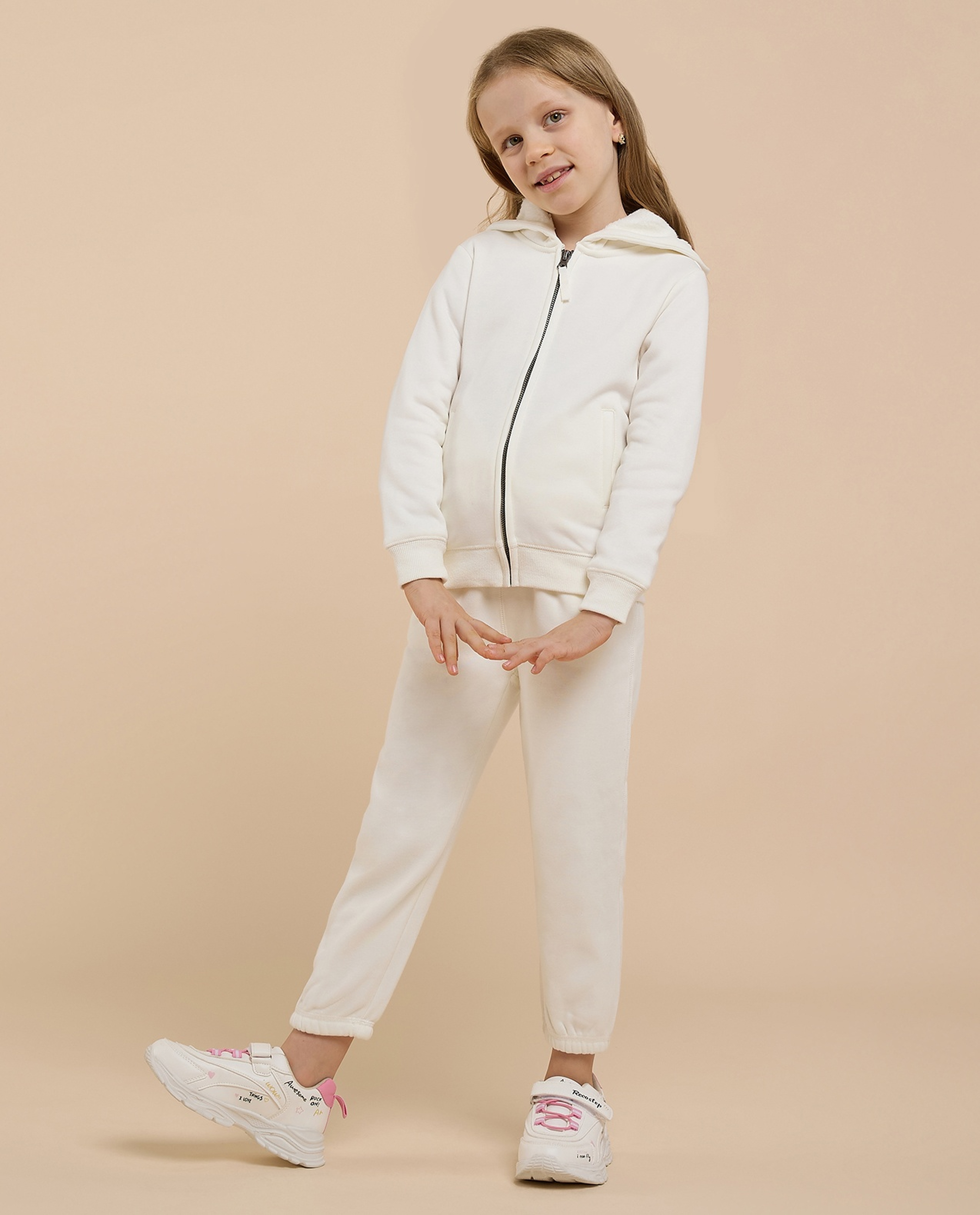 Solid Hooded Clothing Set