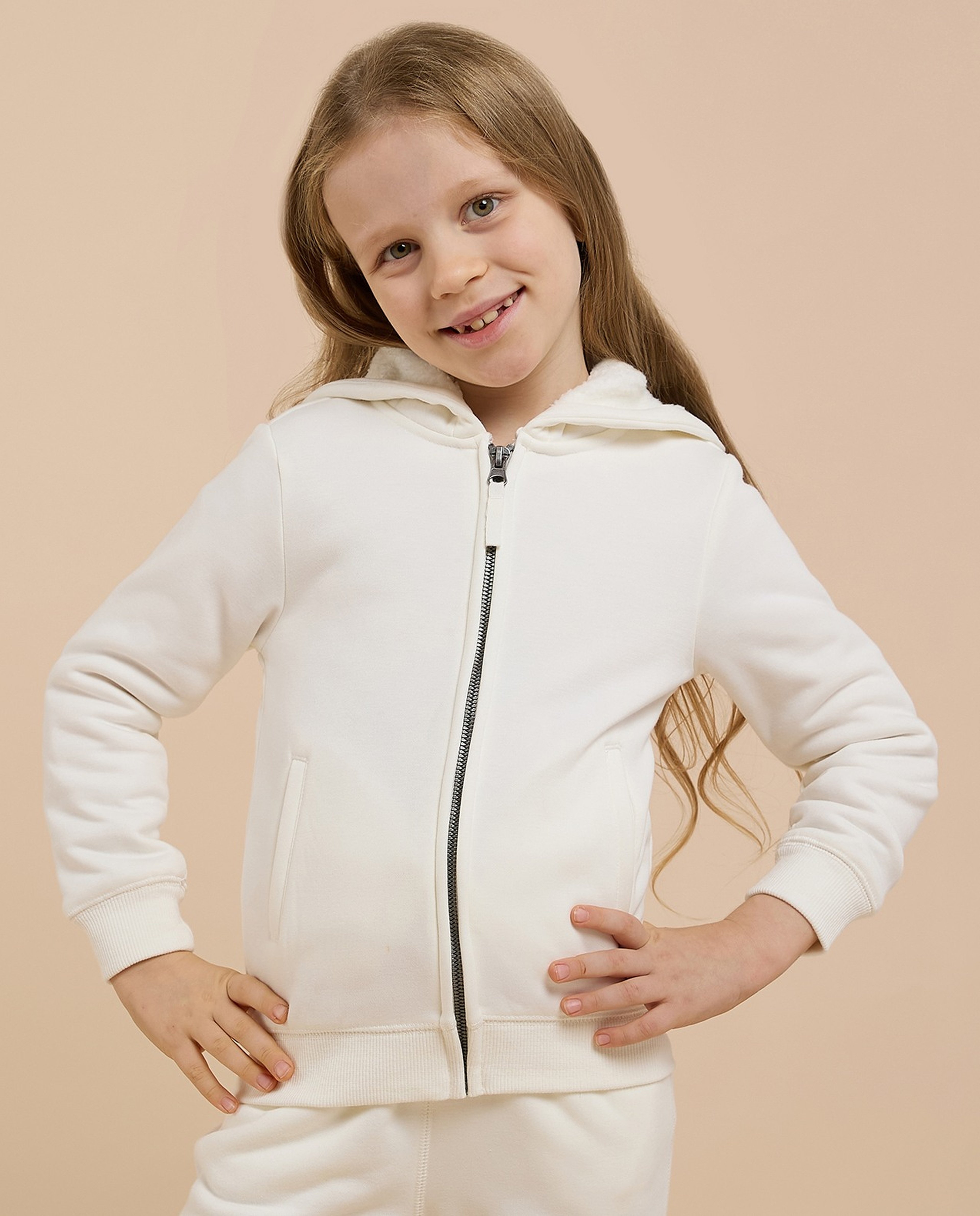 Solid Hooded Clothing Set