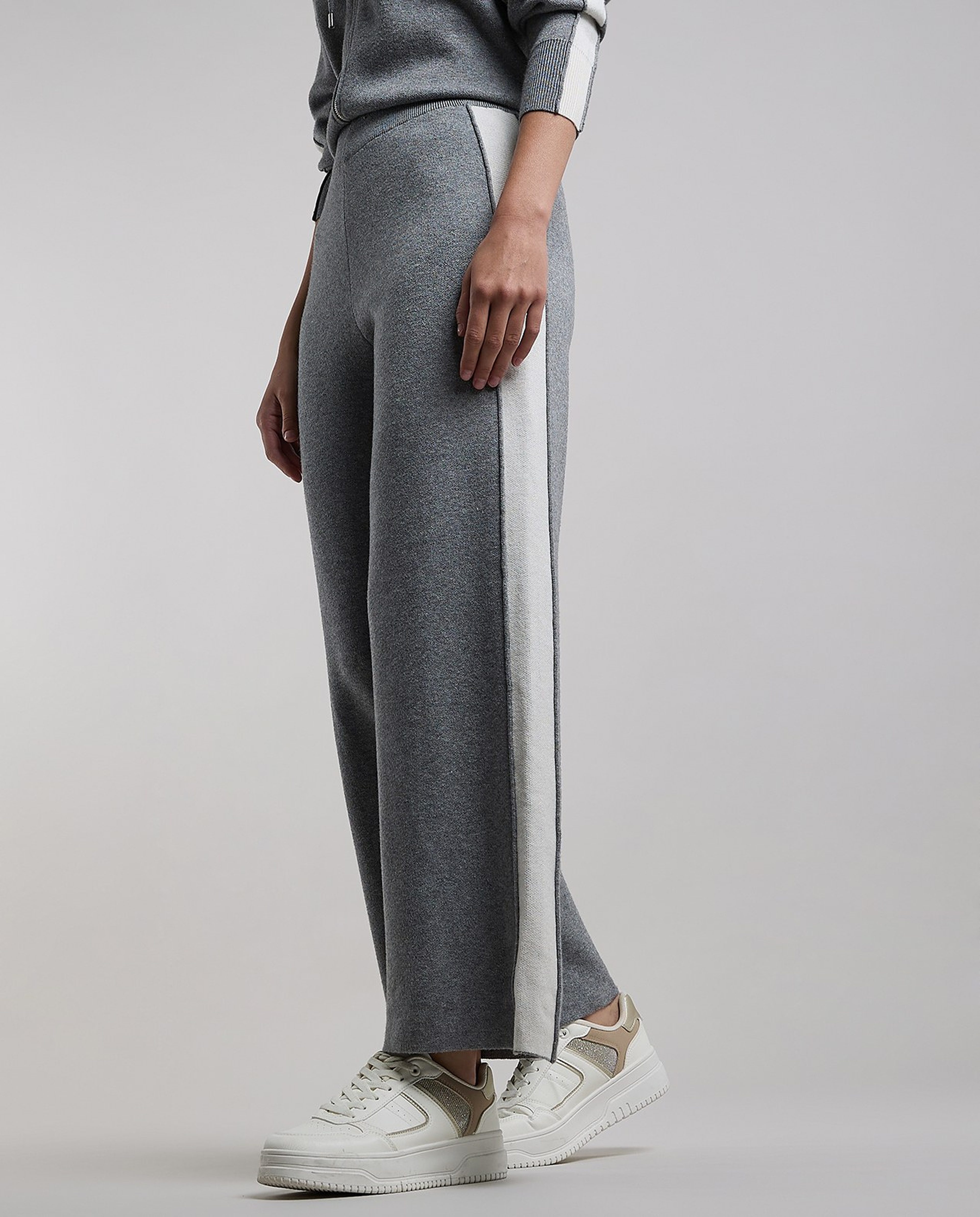 Stripe Detail Sweatpants with Drawstring Waist