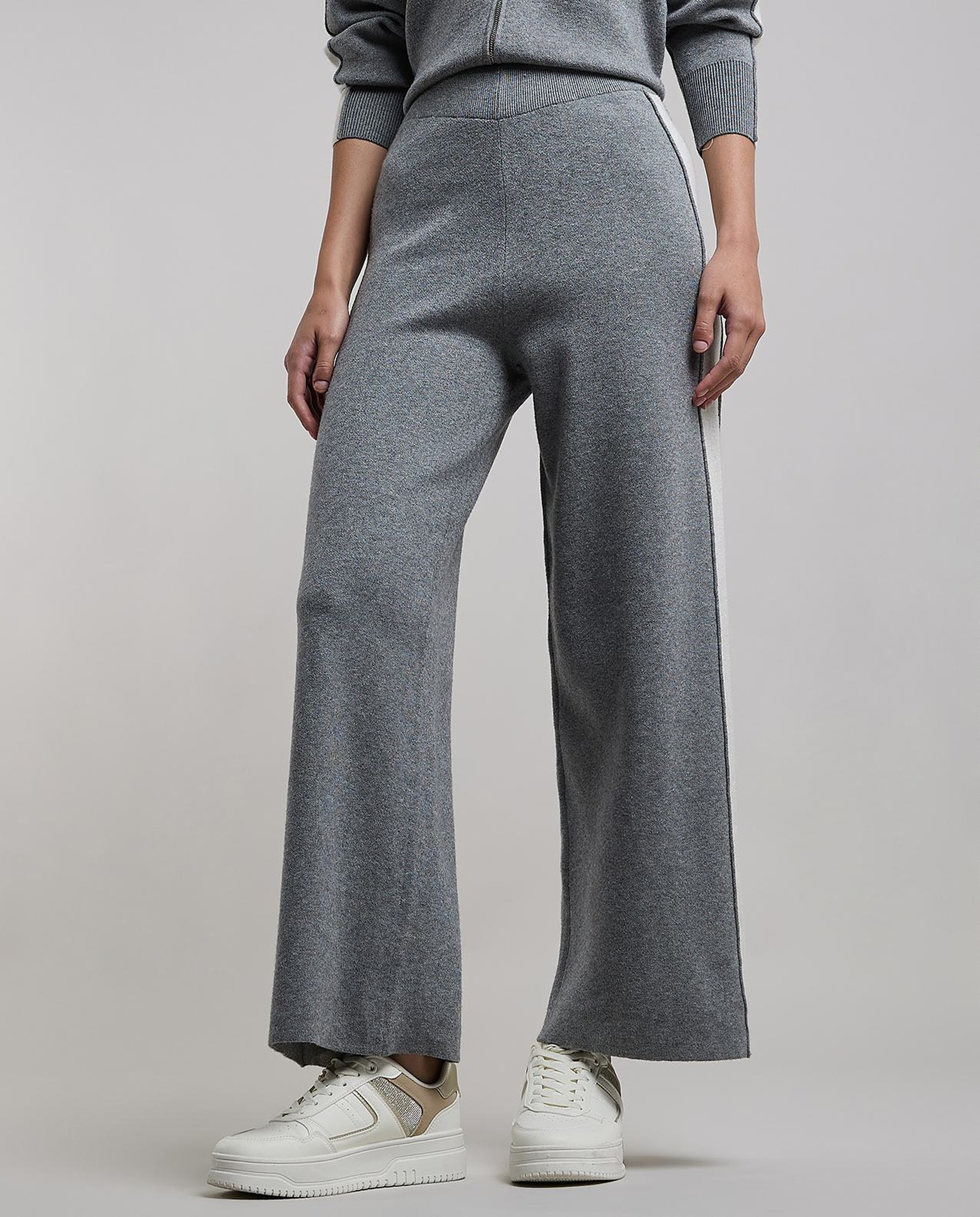Stripe Detail Sweatpants with Drawstring Waist