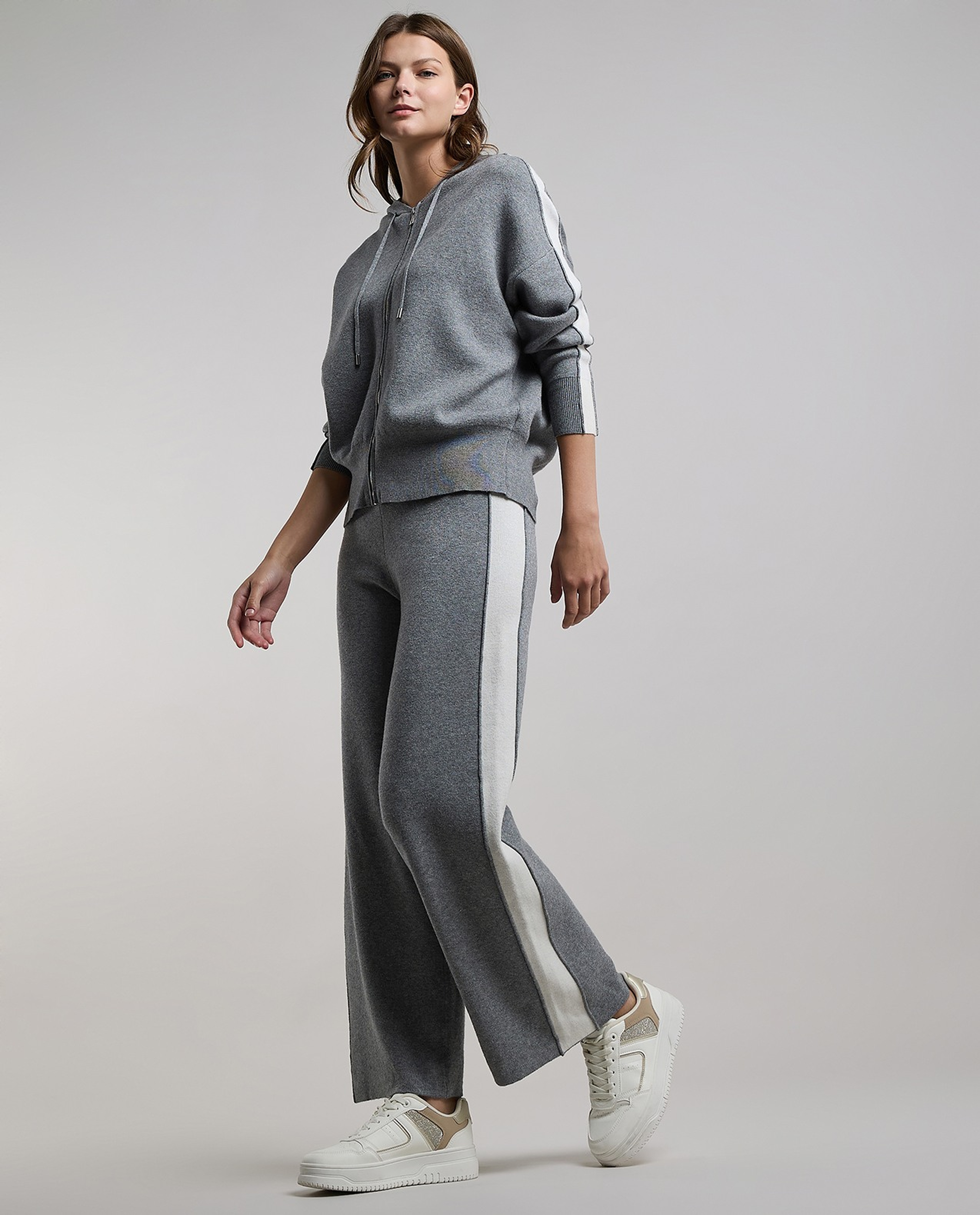 Stripe Detail Sweatpants with Drawstring Waist