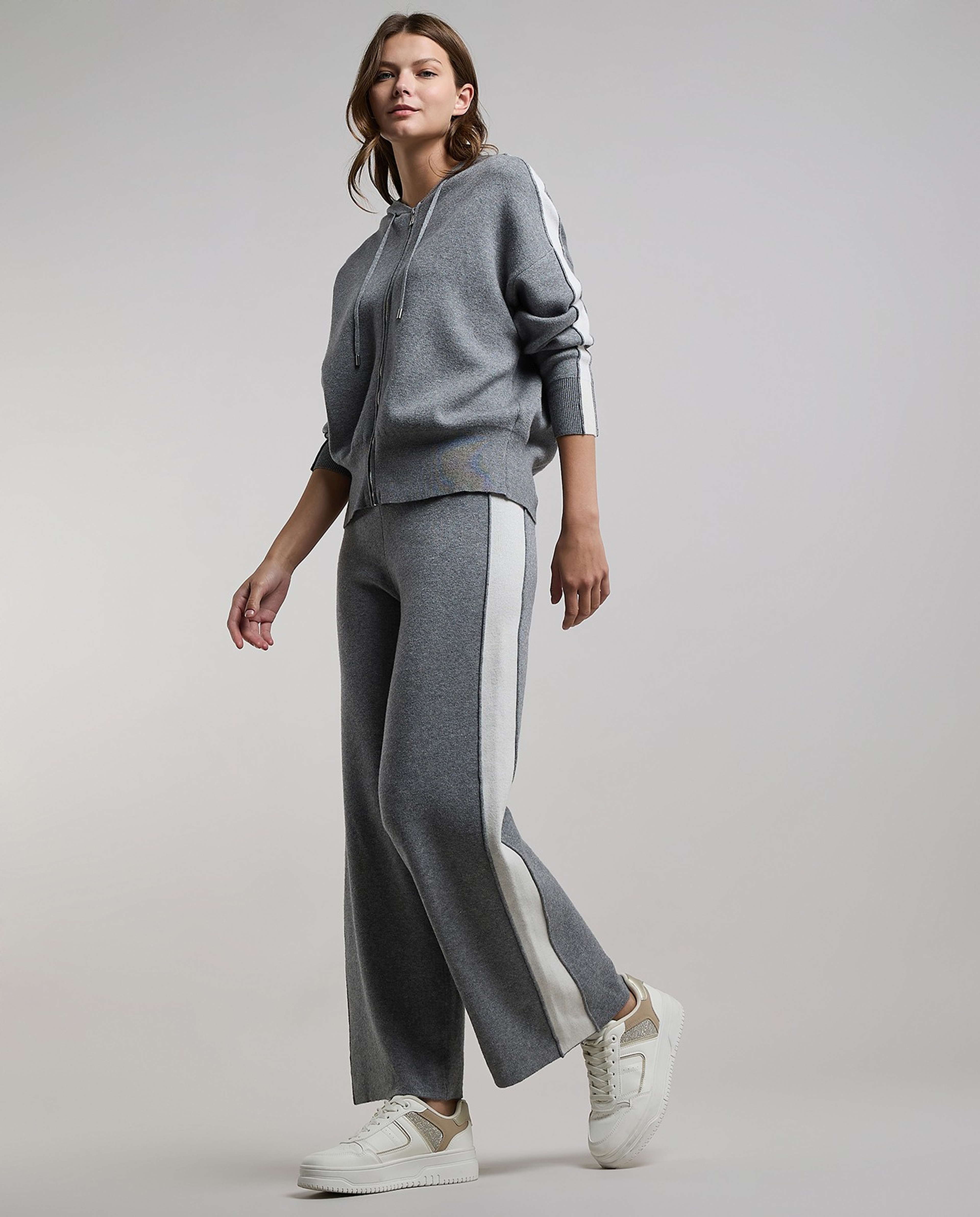 Stripe Detail Sweatpants with Drawstring Waist