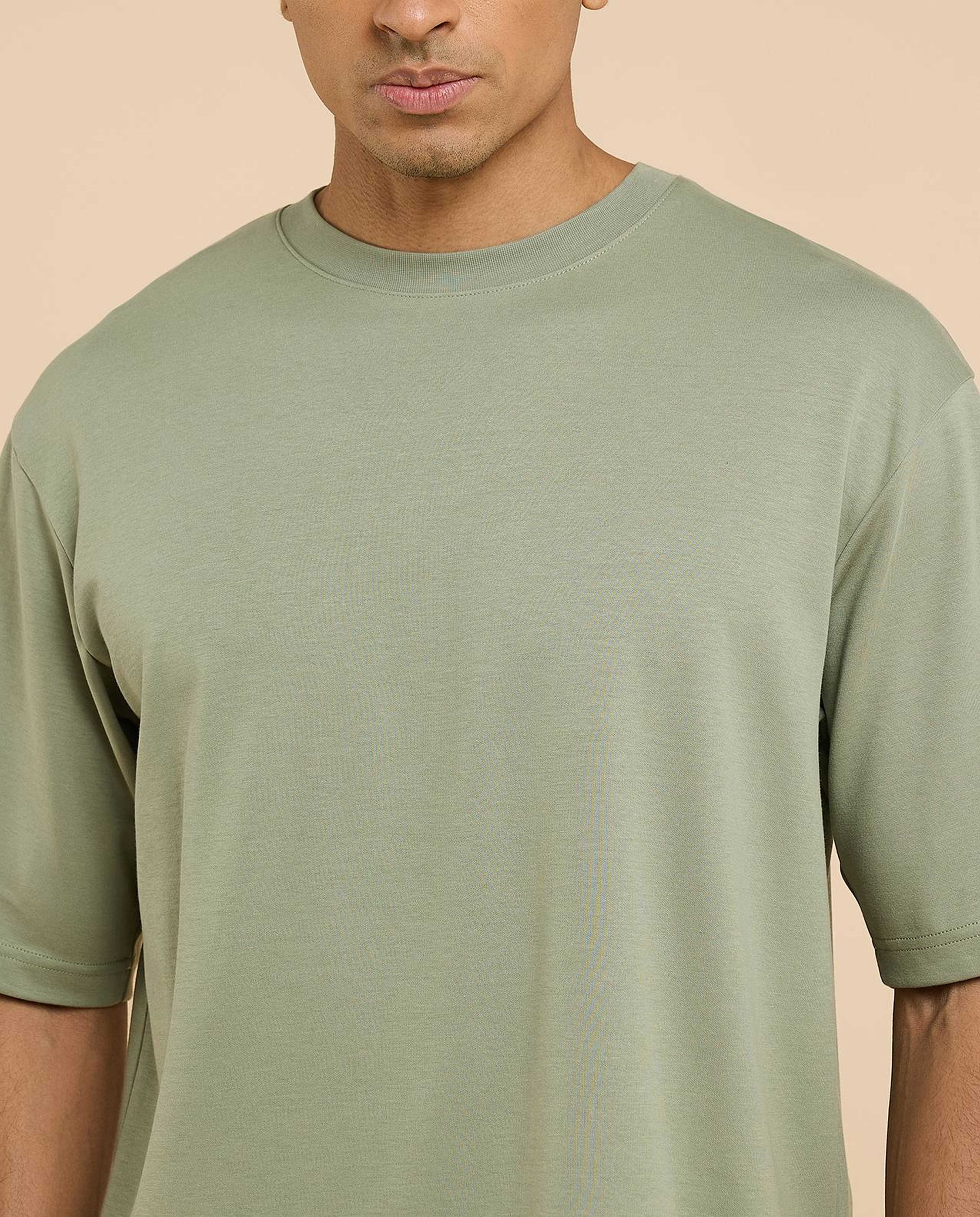 Solid T-Shirt with Crew Neck and Short Sleeves