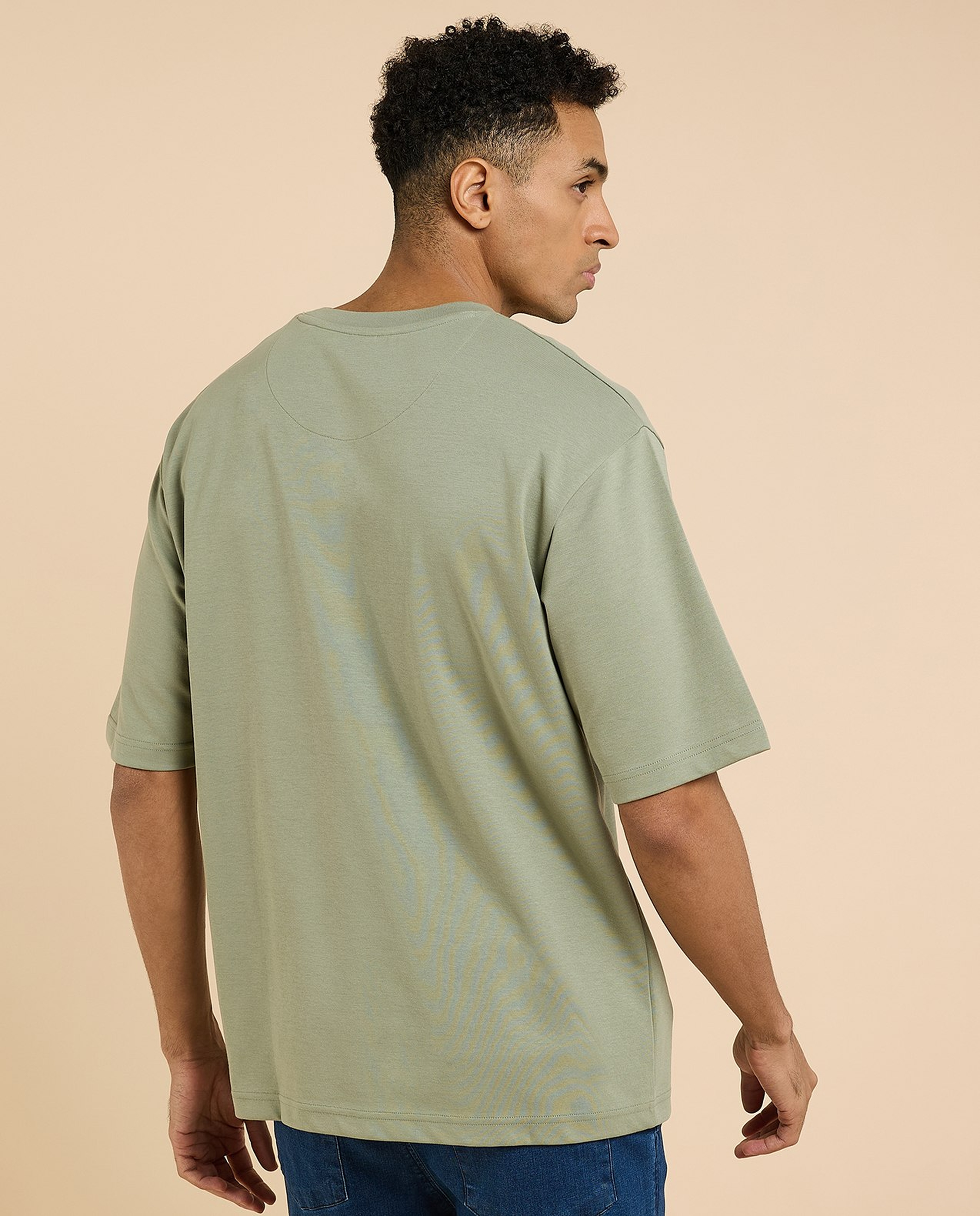 Solid T-Shirt with Crew Neck and Short Sleeves