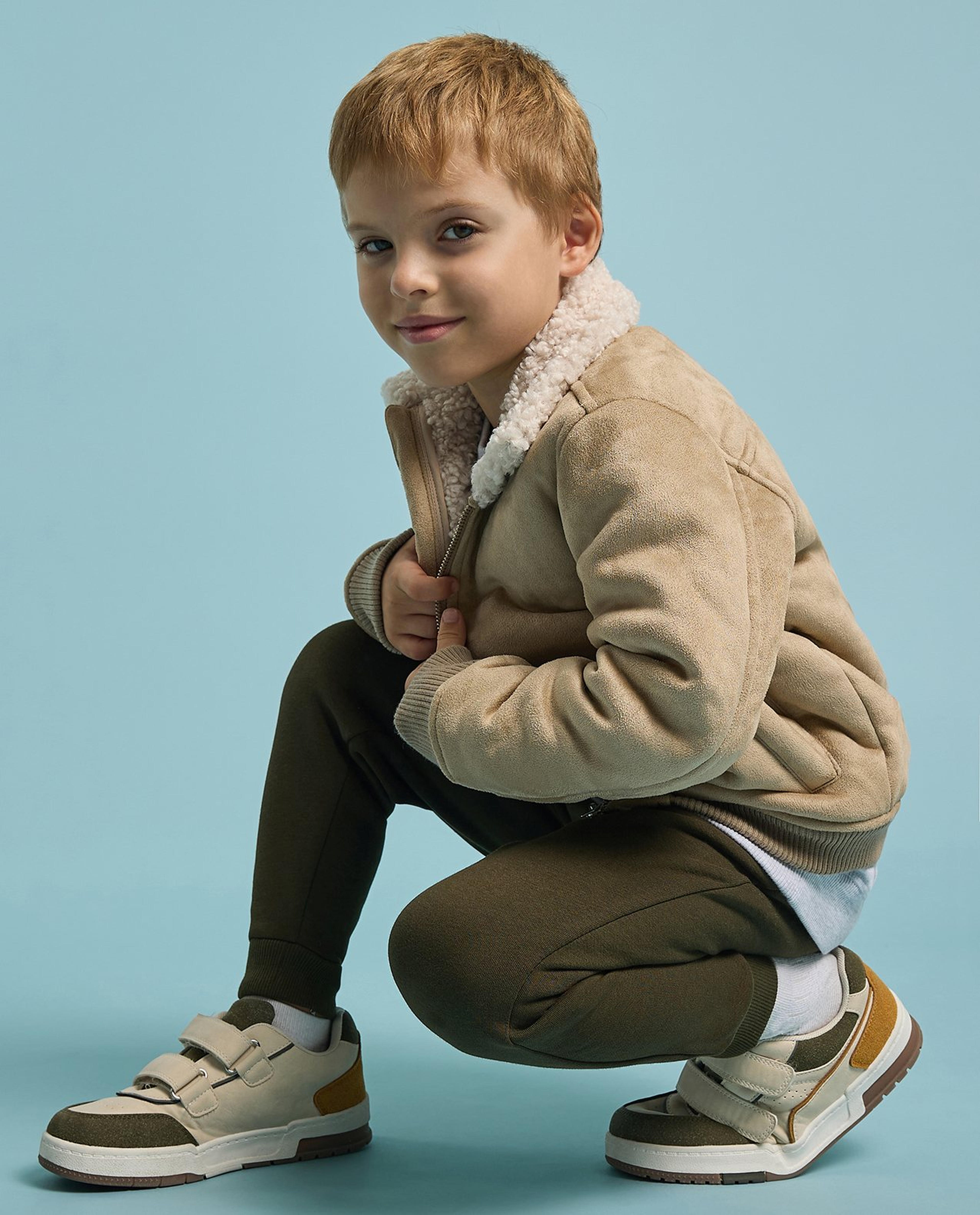 Textured Jacket with Button Closure