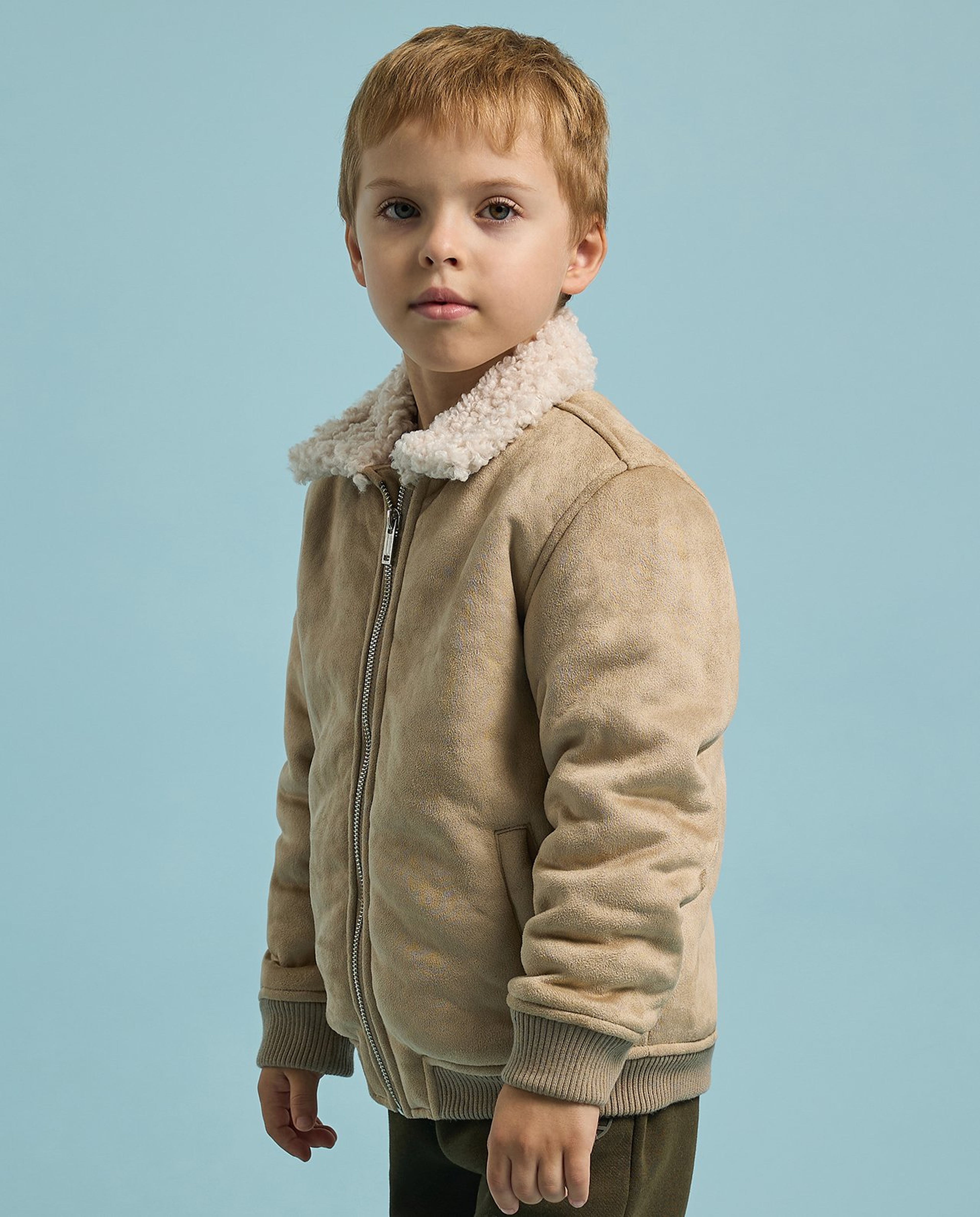 Textured Jacket with Button Closure