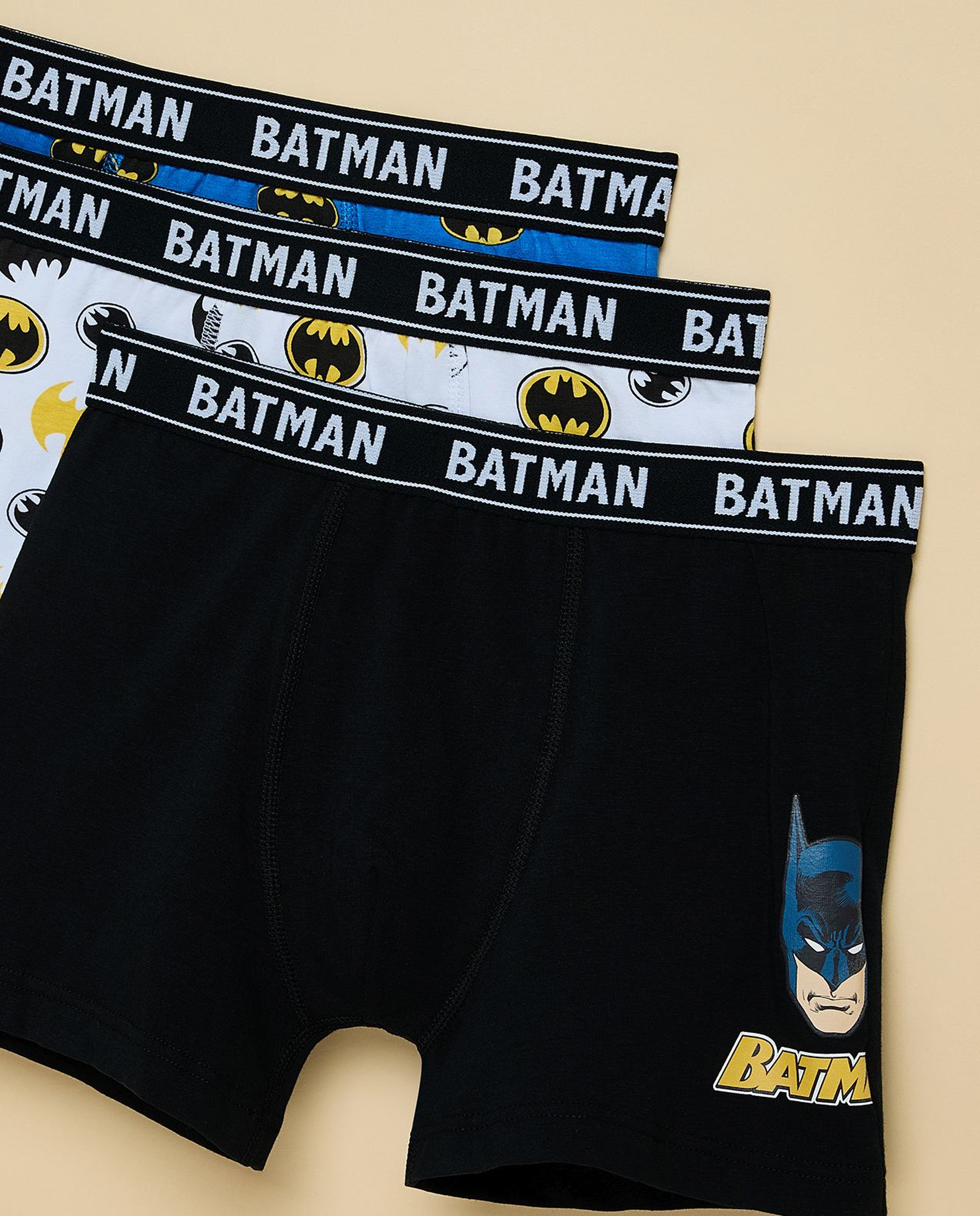 3 Pack Batman Printed Boxers