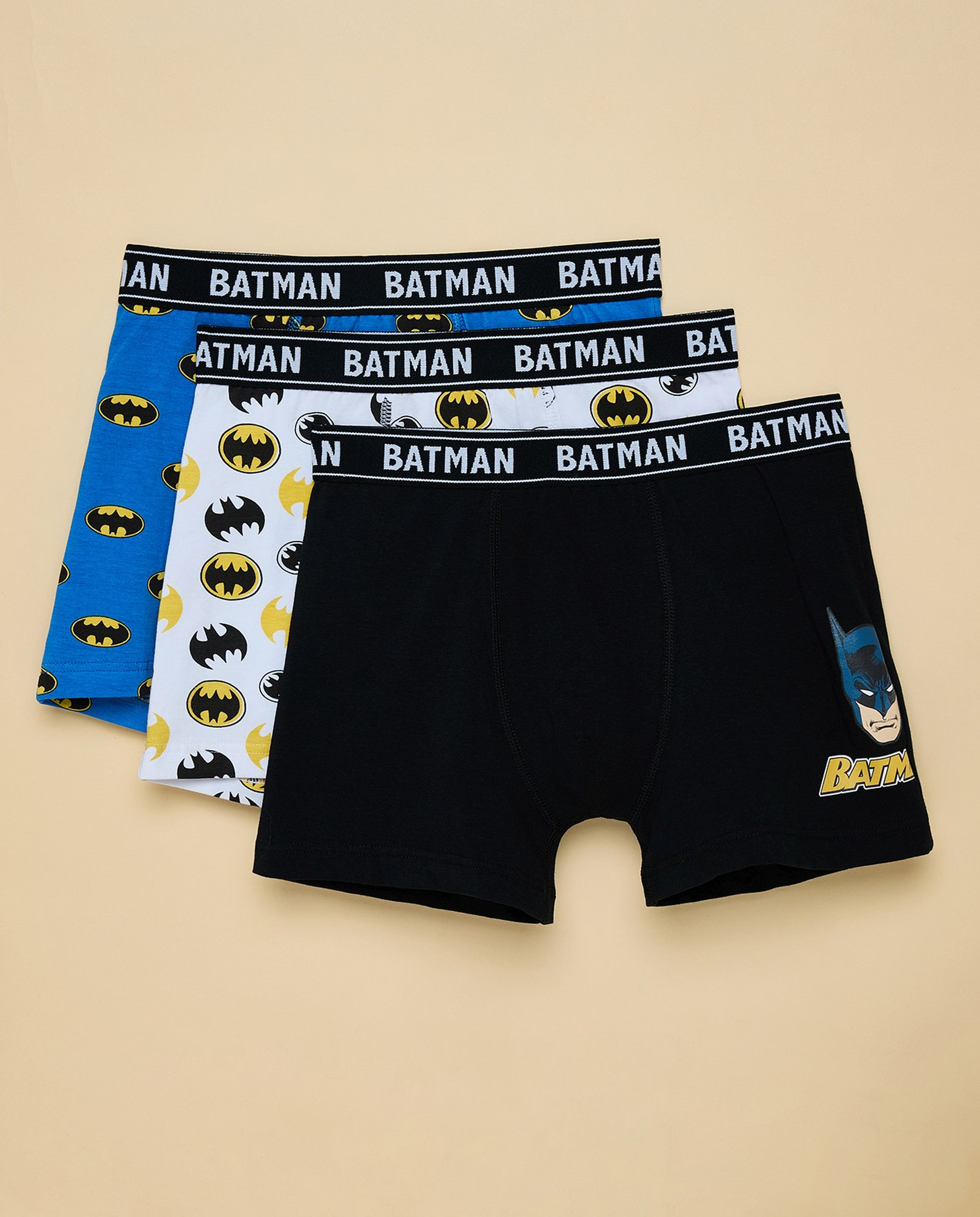 3 Pack Batman Printed Boxers