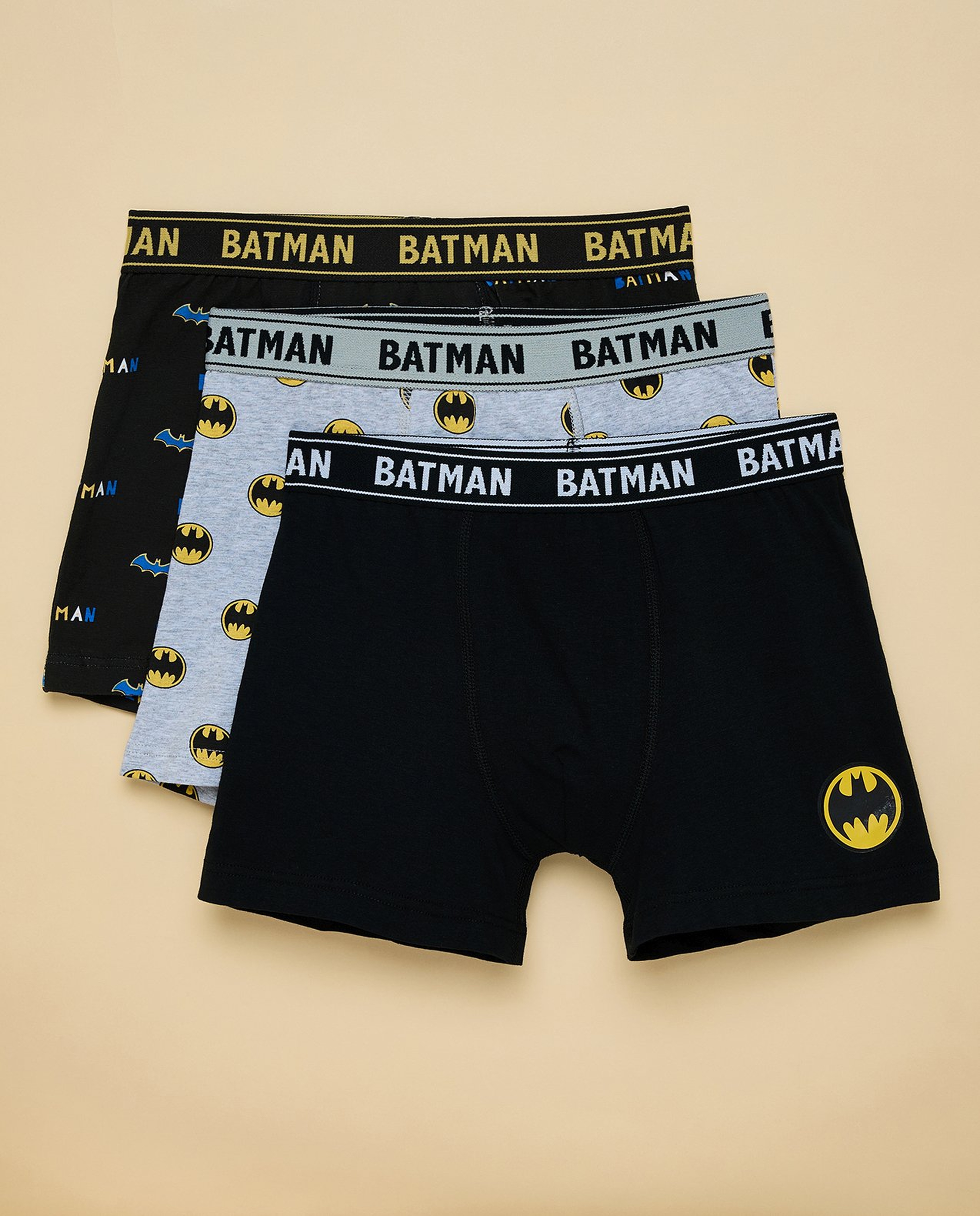 3 Pack Batman Printed Boxers
