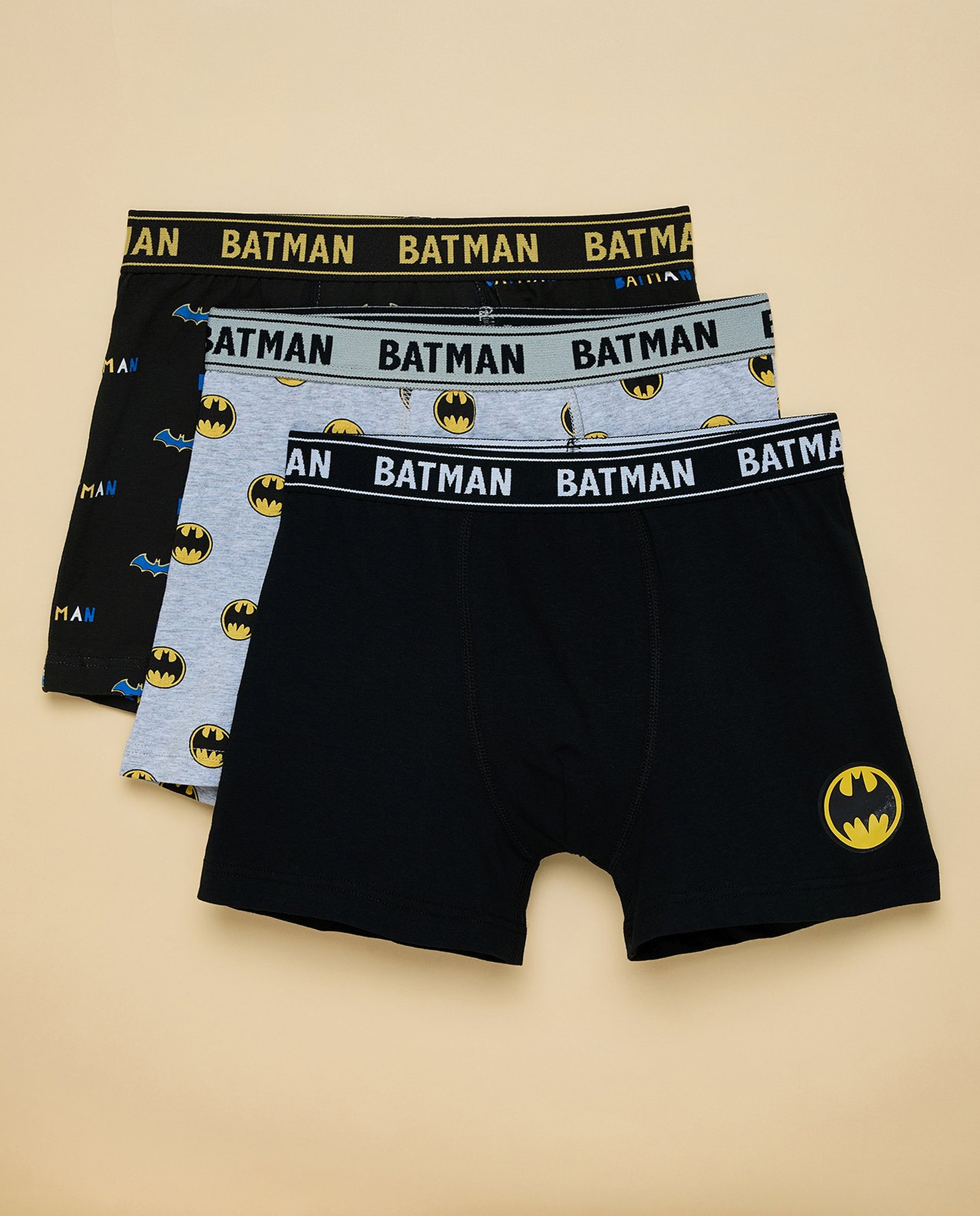 3 Pack Batman Printed Boxers