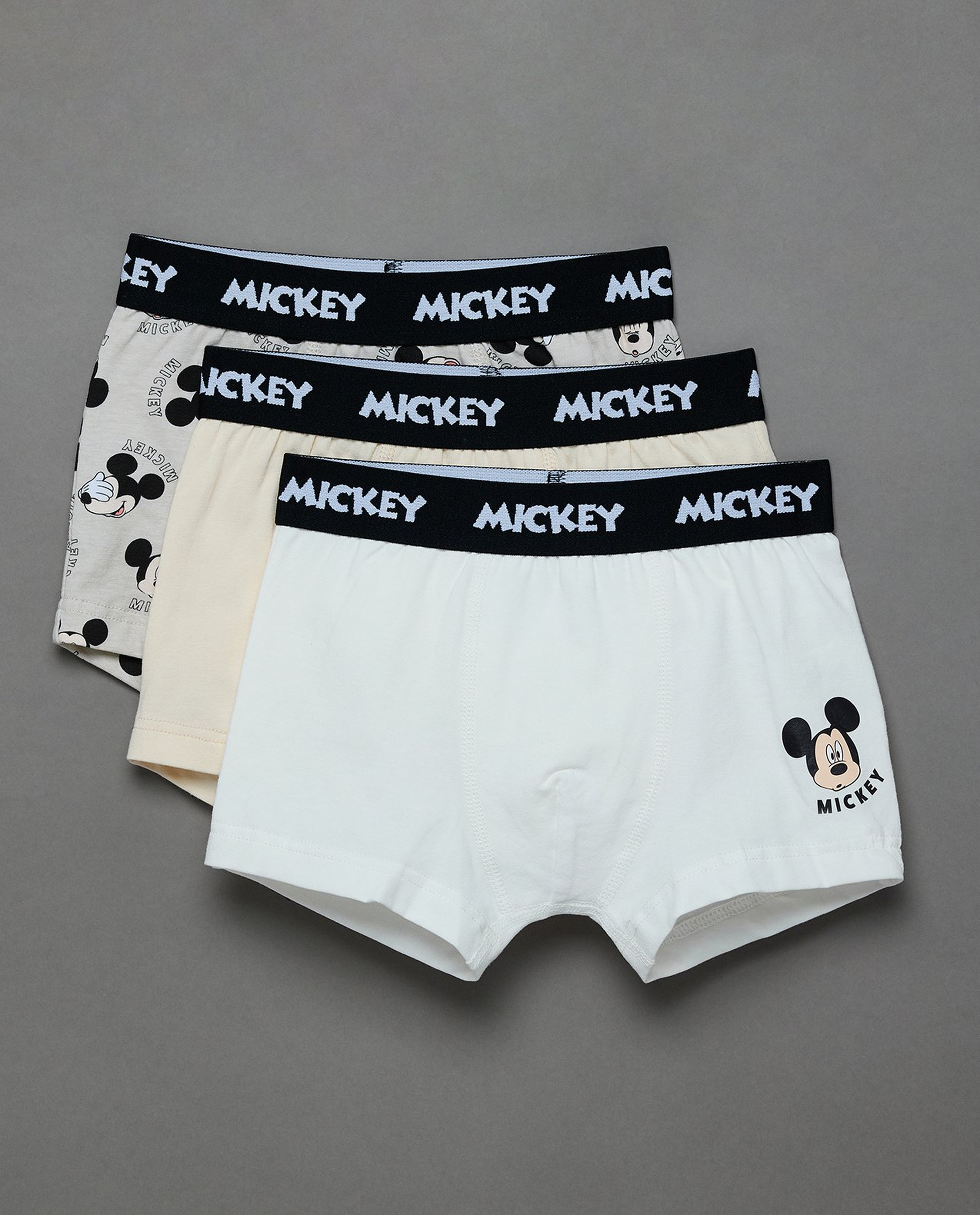 3 Pack Mickey Mouse Printed Boxers