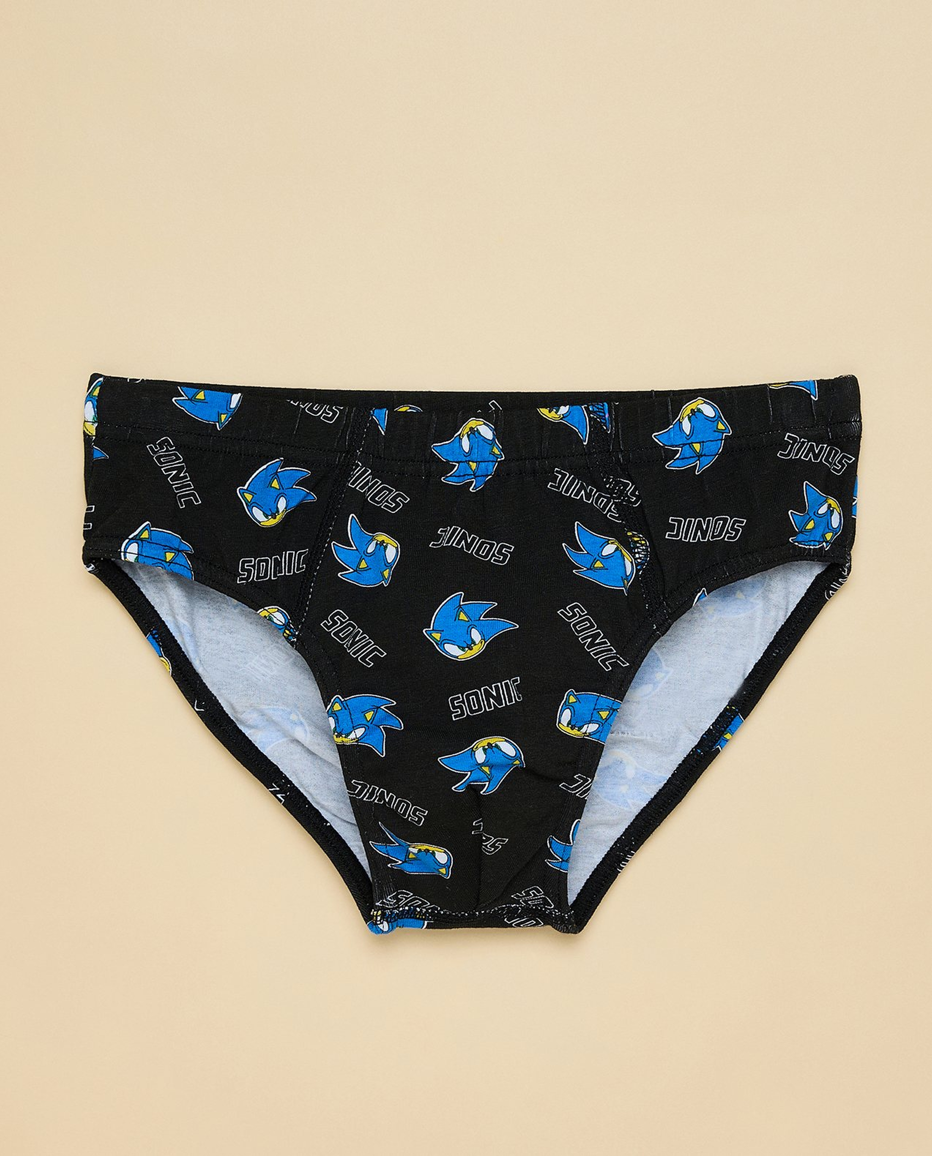 3 Pack Sonic Print Briefs