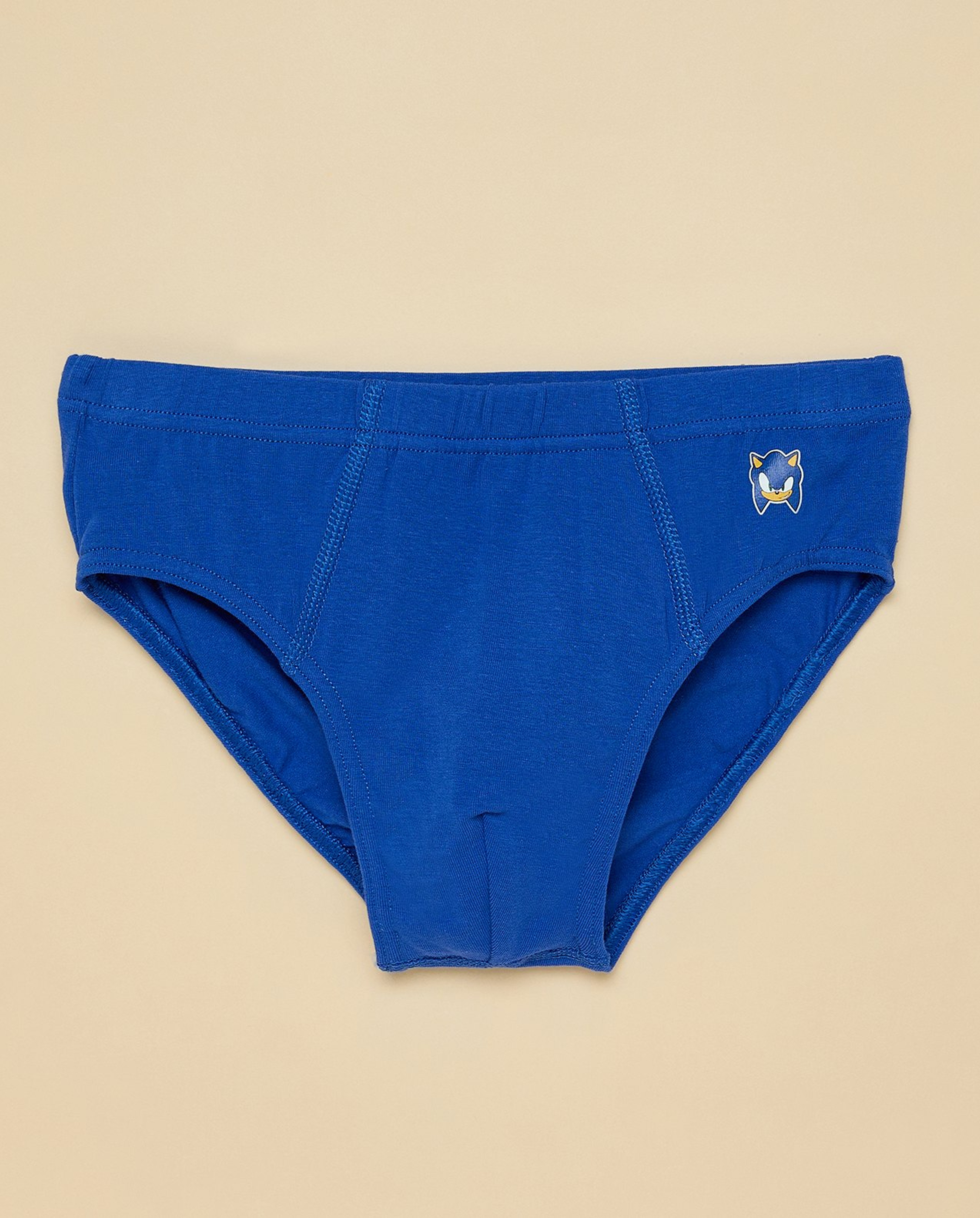 3 Pack Sonic Print Briefs