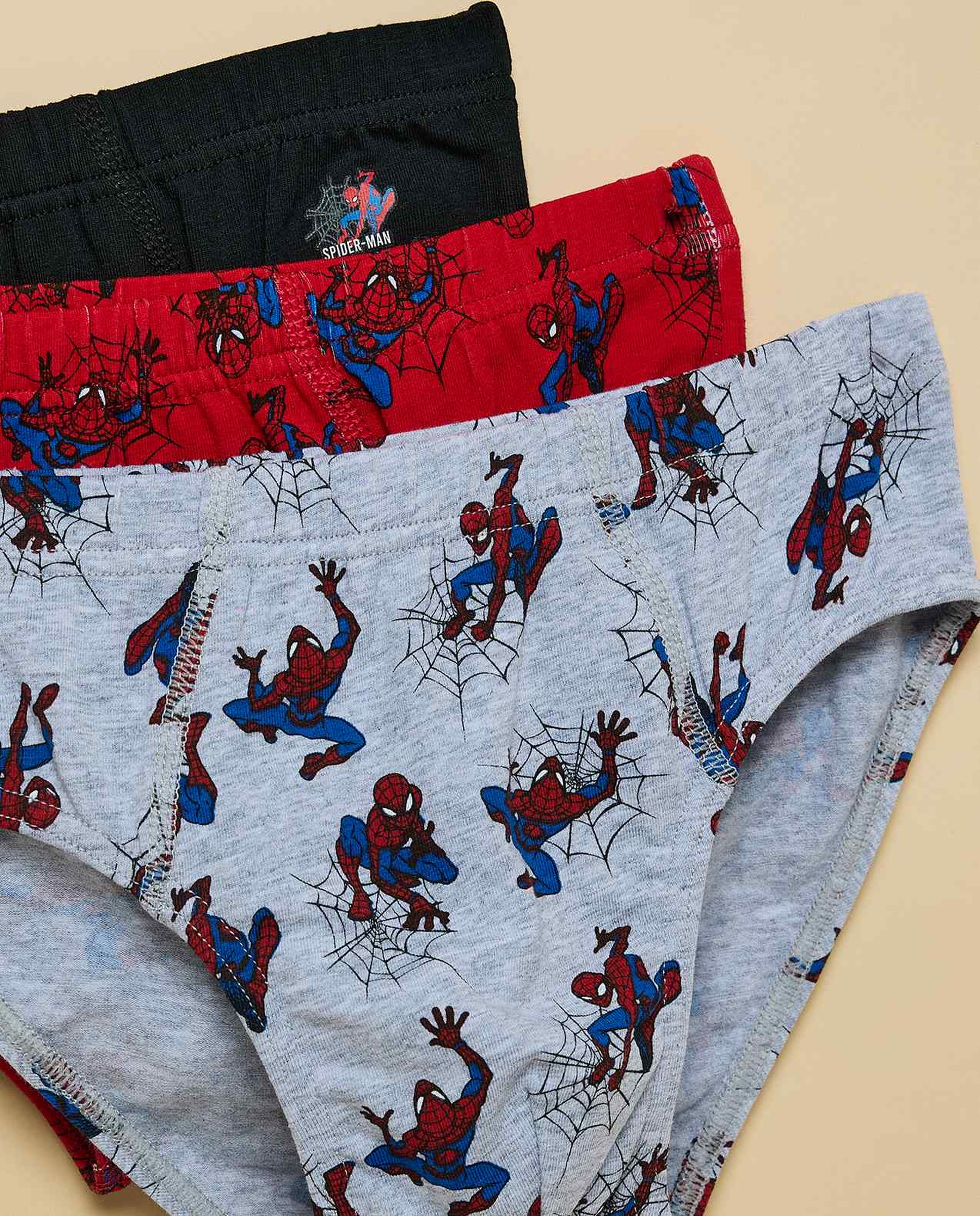 3 Pack Spiderman Print Briefs