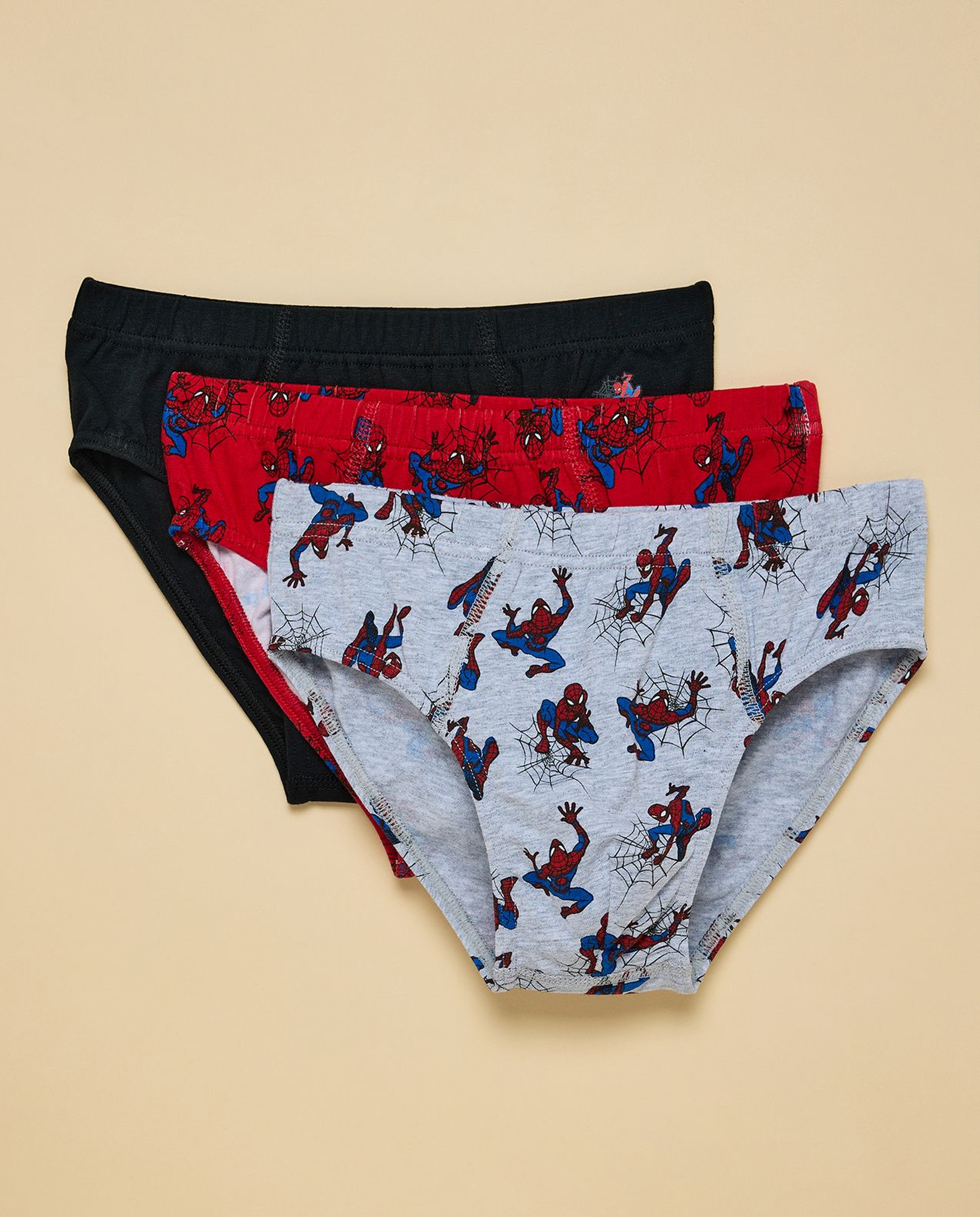 3 Pack Spiderman Print Briefs