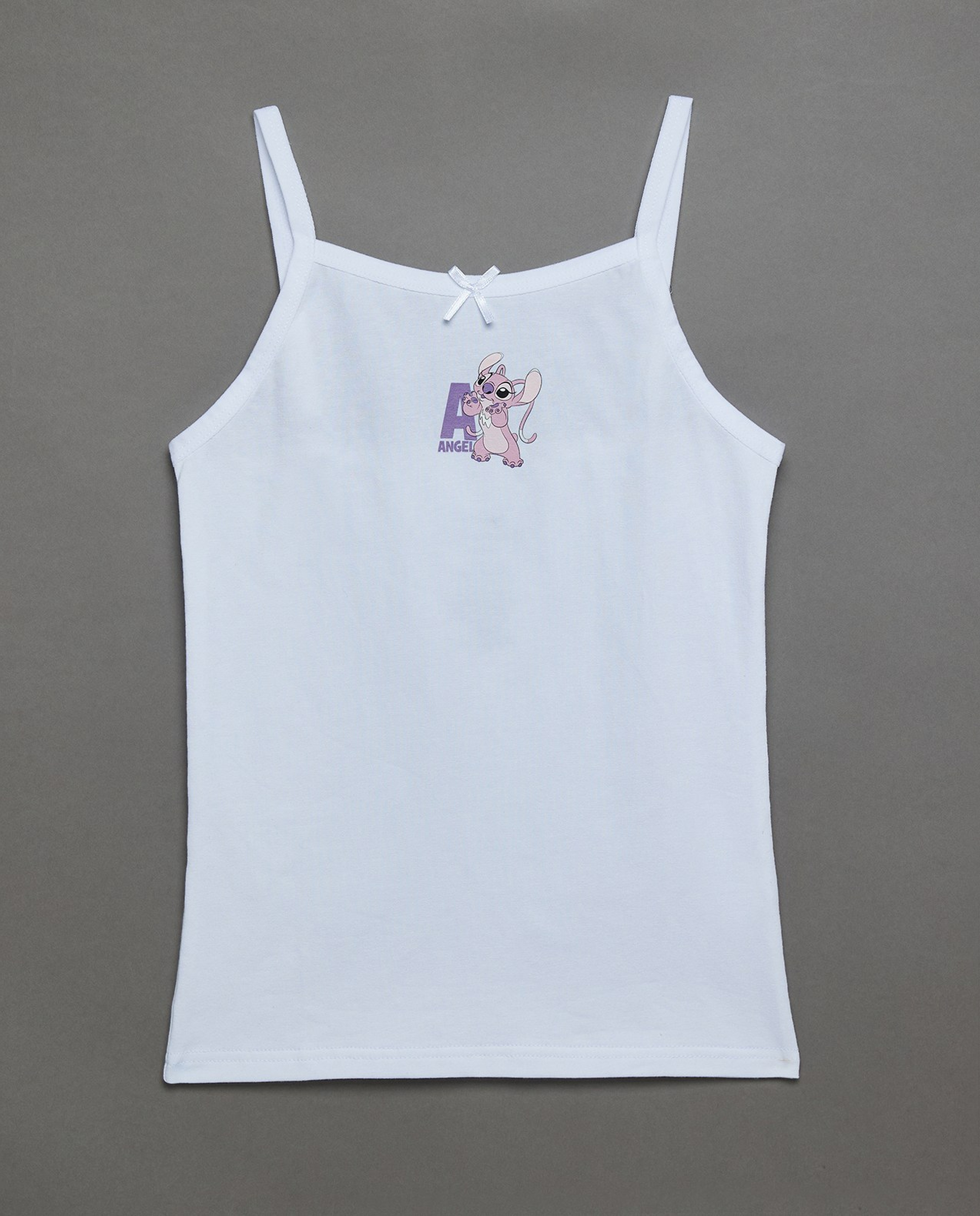 2 Pack Stitch & Angel Print Camisoles