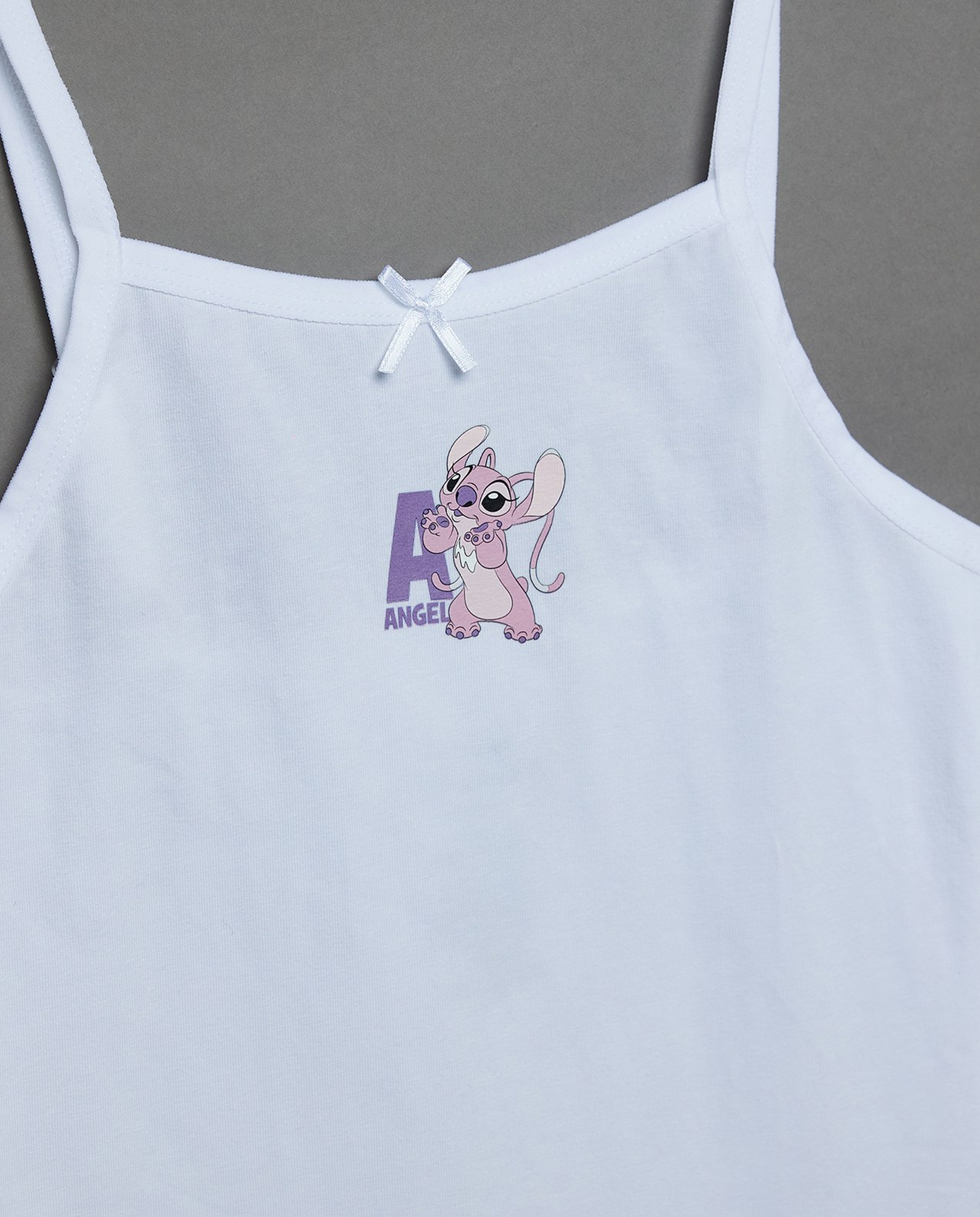 2 Pack Stitch & Angel Print Camisoles