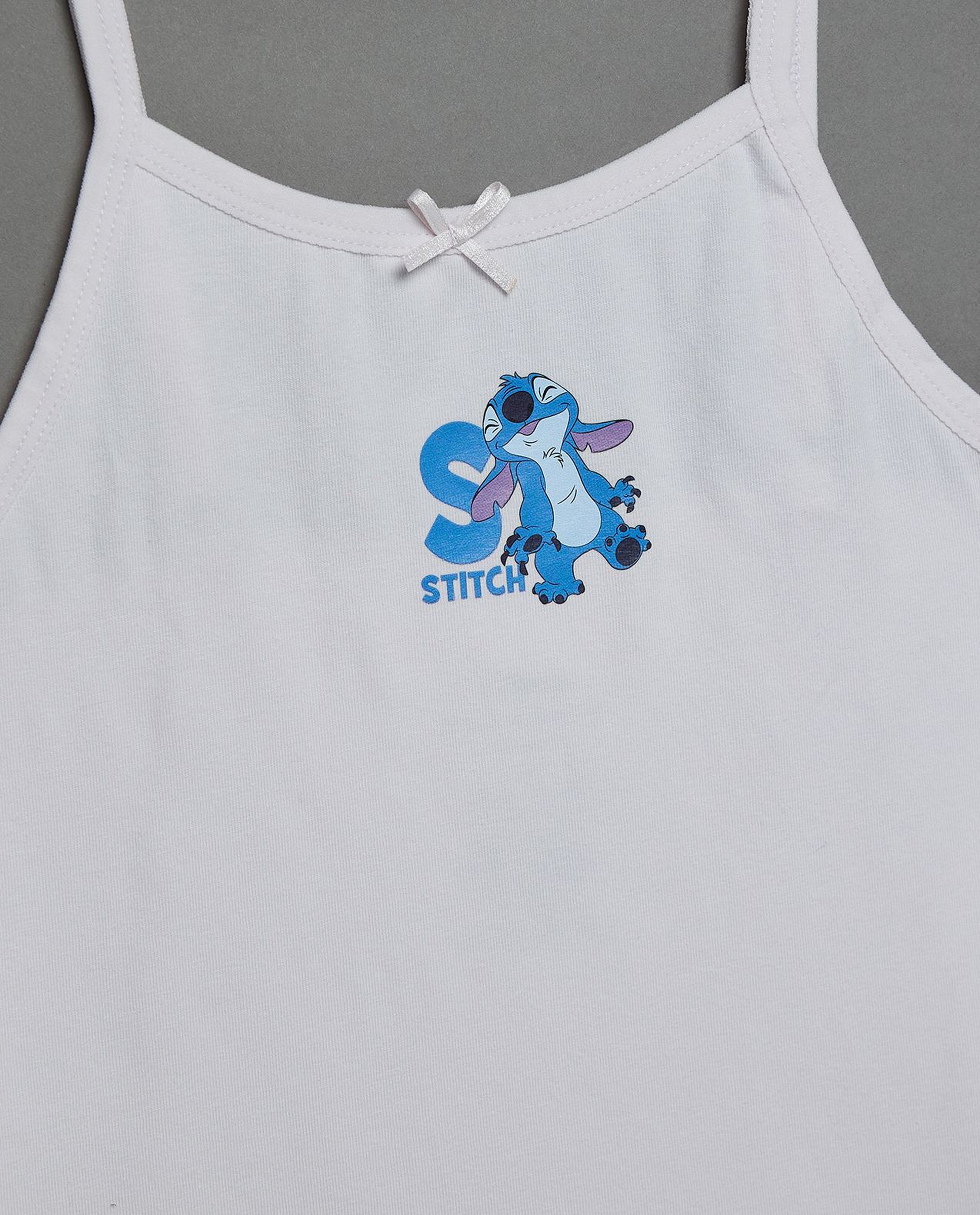 2 Pack Stitch & Angel Print Camisoles