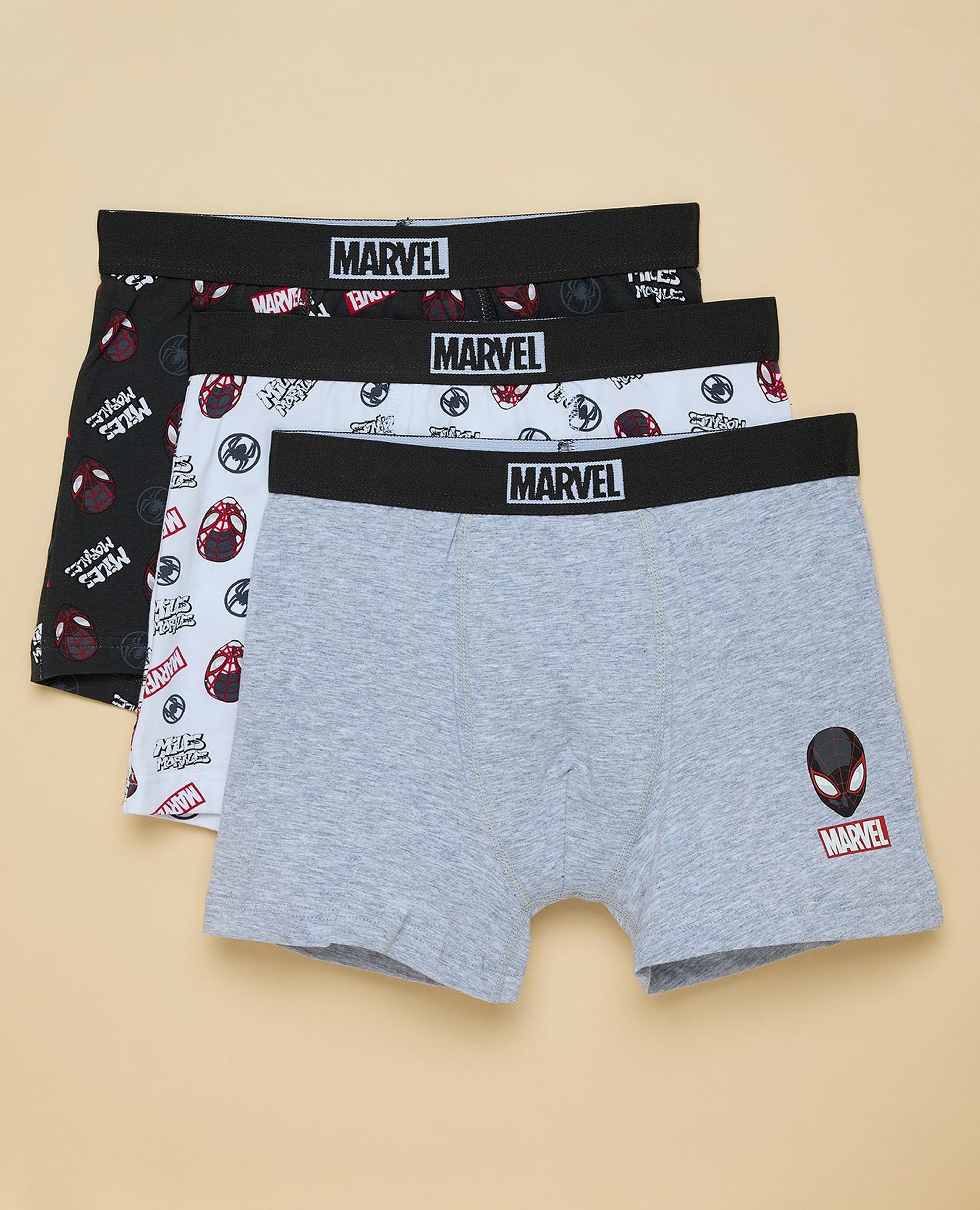3 Pack Marvel Print Boxers