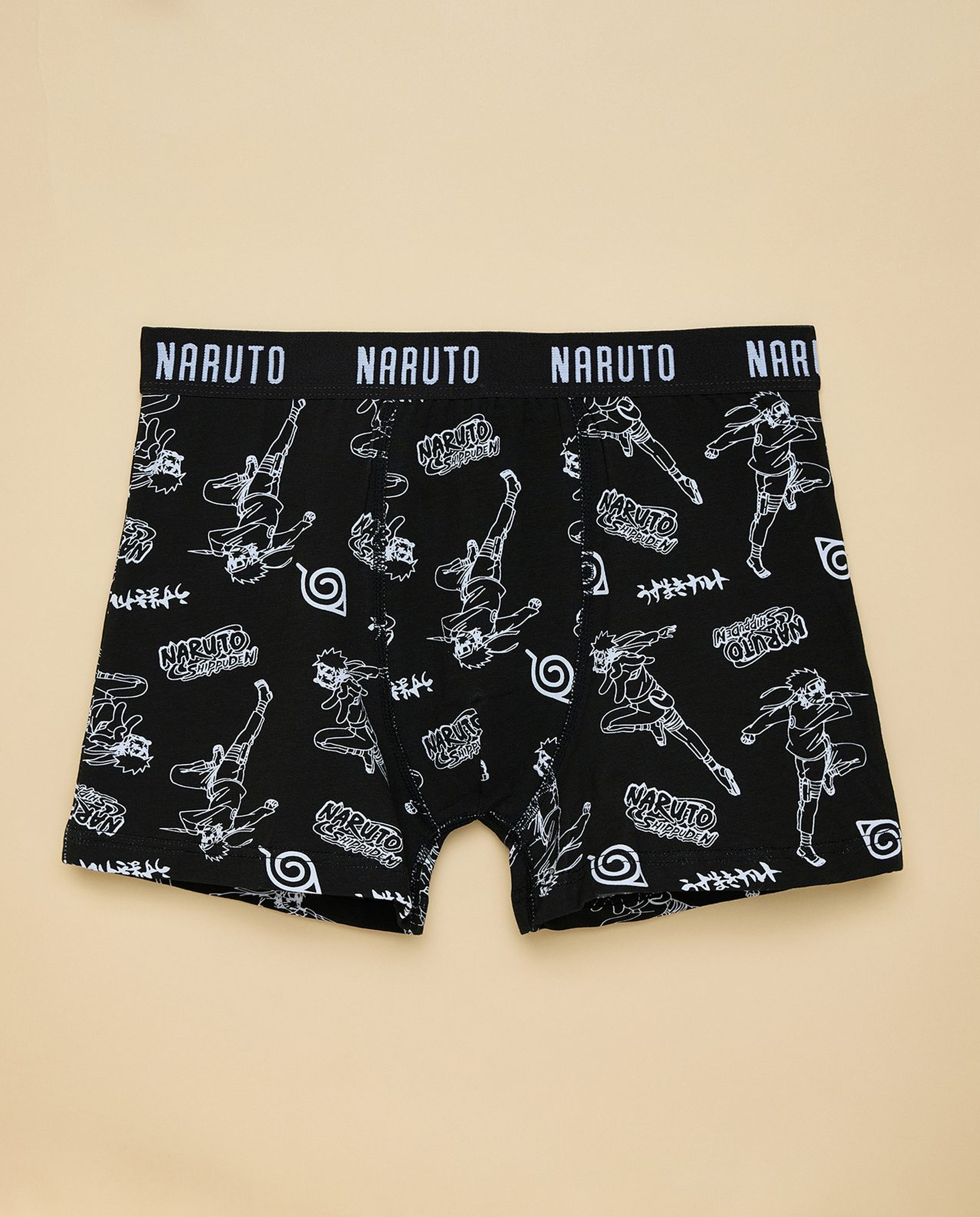 3 Pack Naruto Print Boxers