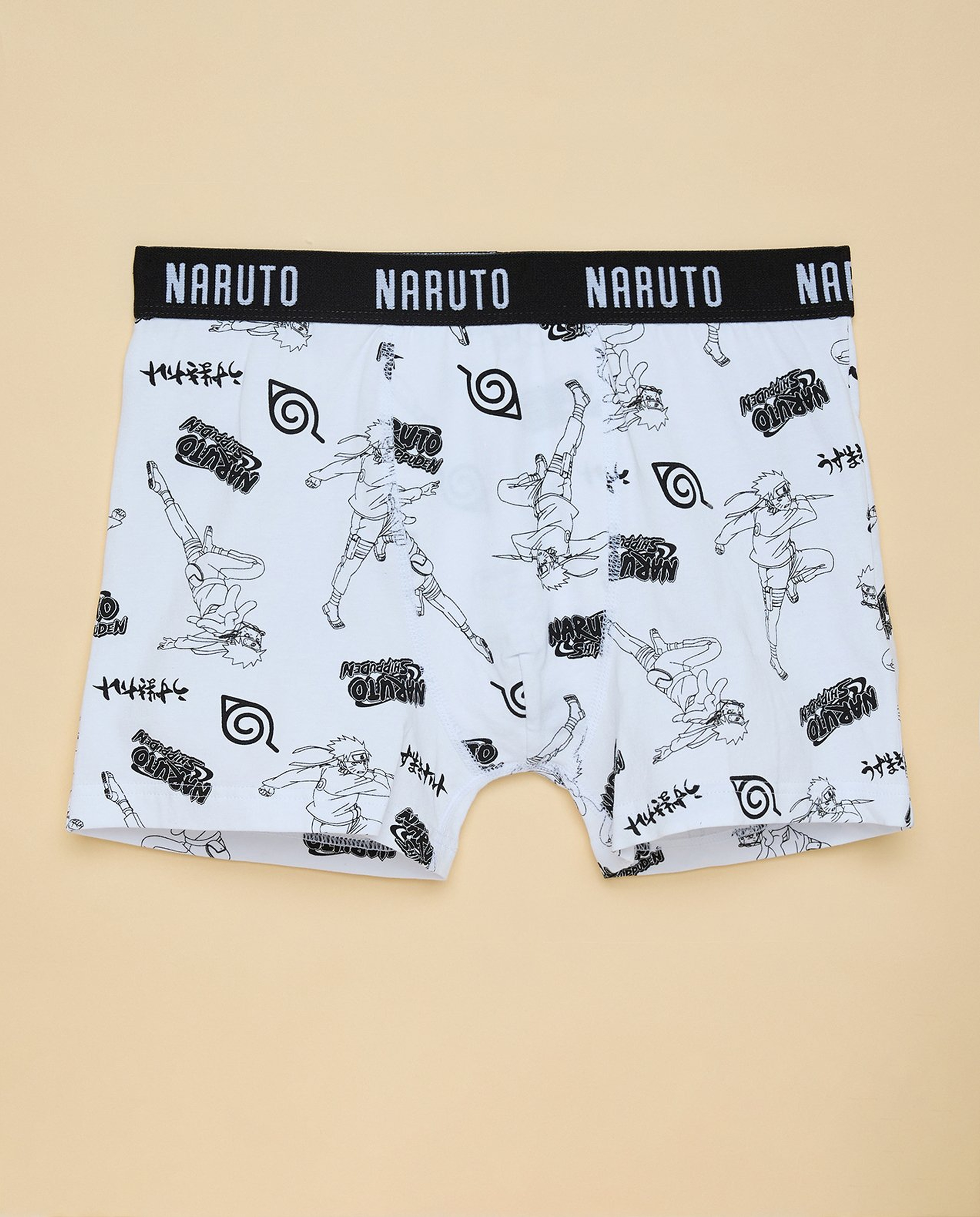 3 Pack Naruto Print Boxers