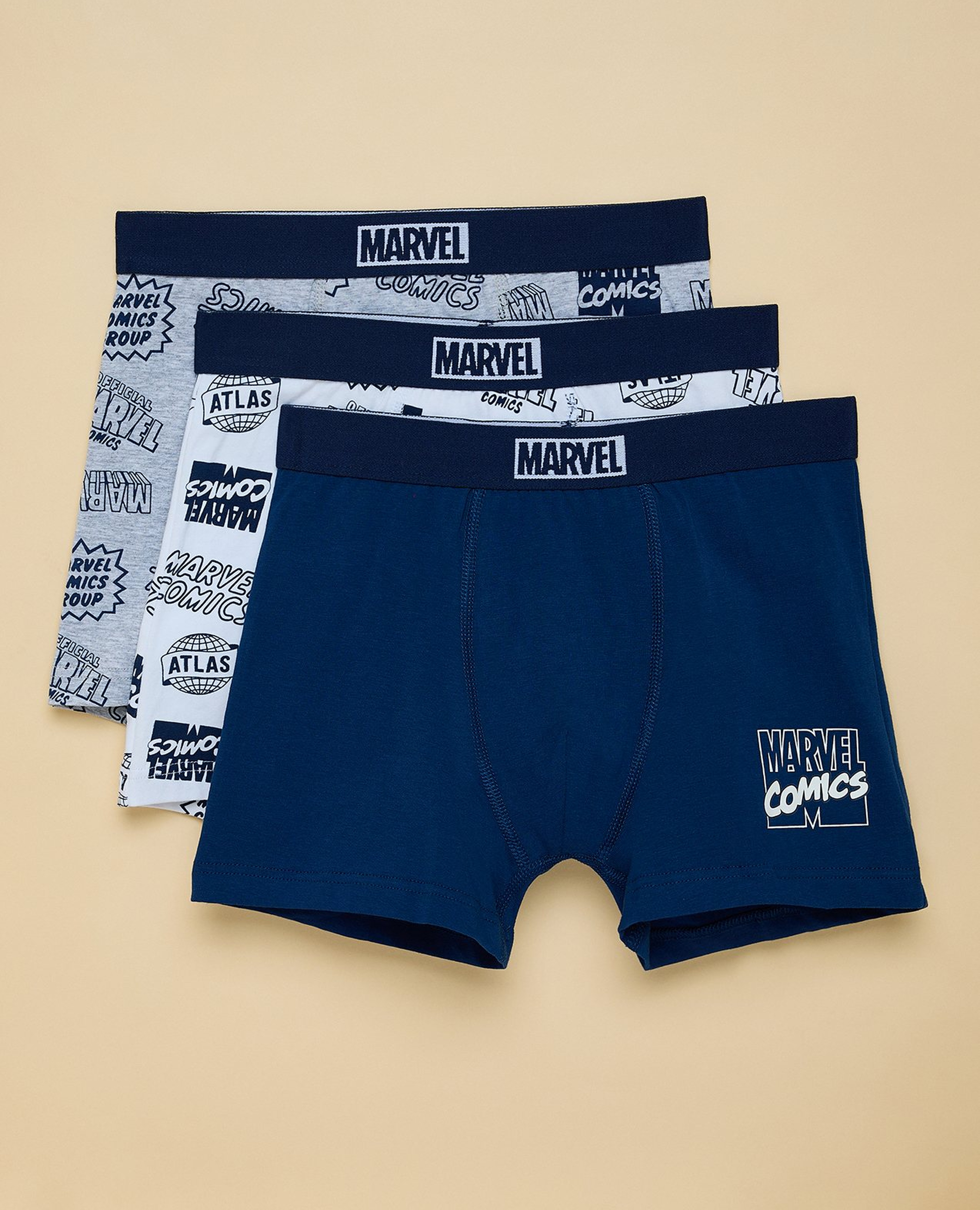 3 Pack Marvel Print Boxers