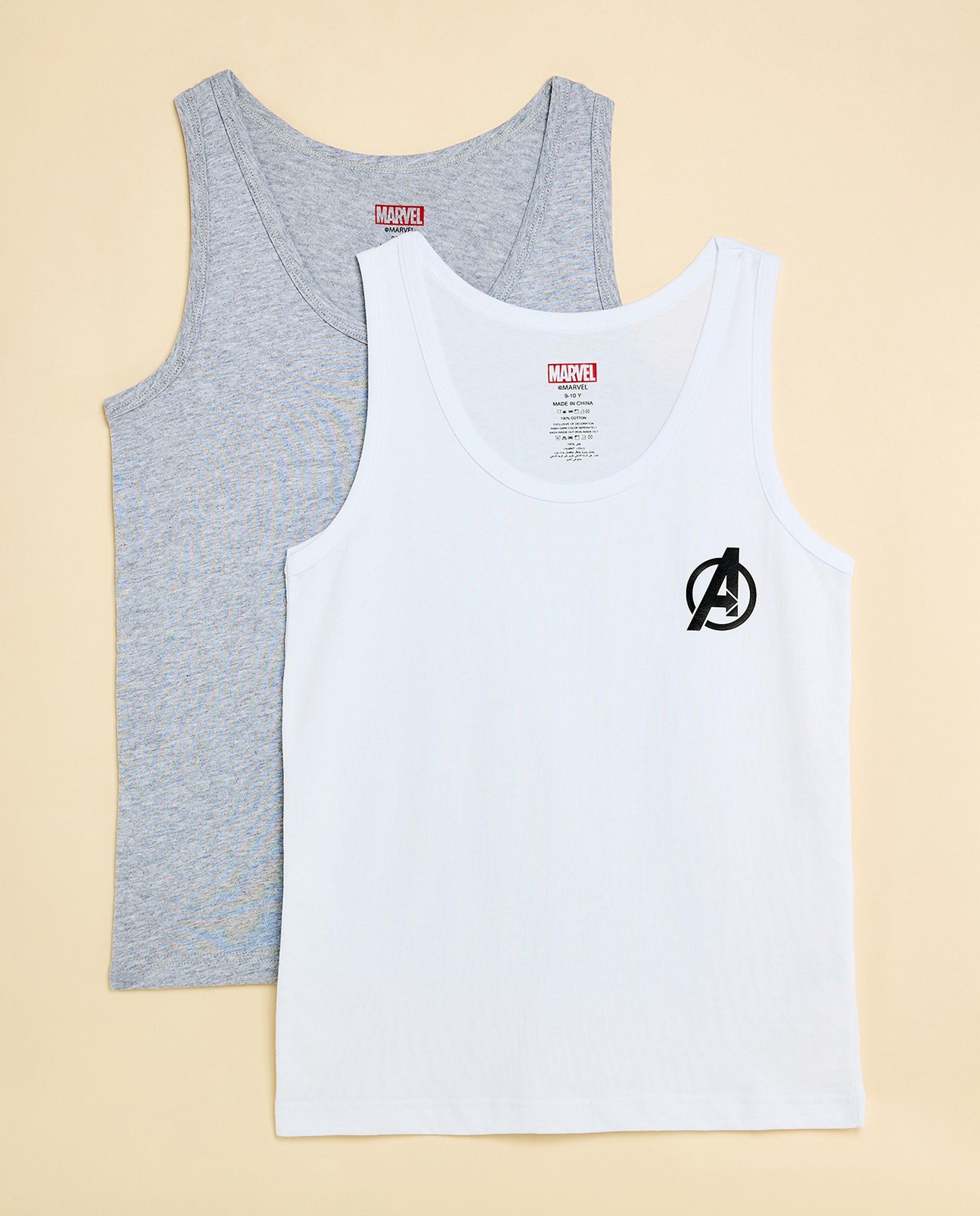 2 Pack Avengers Logo Vests