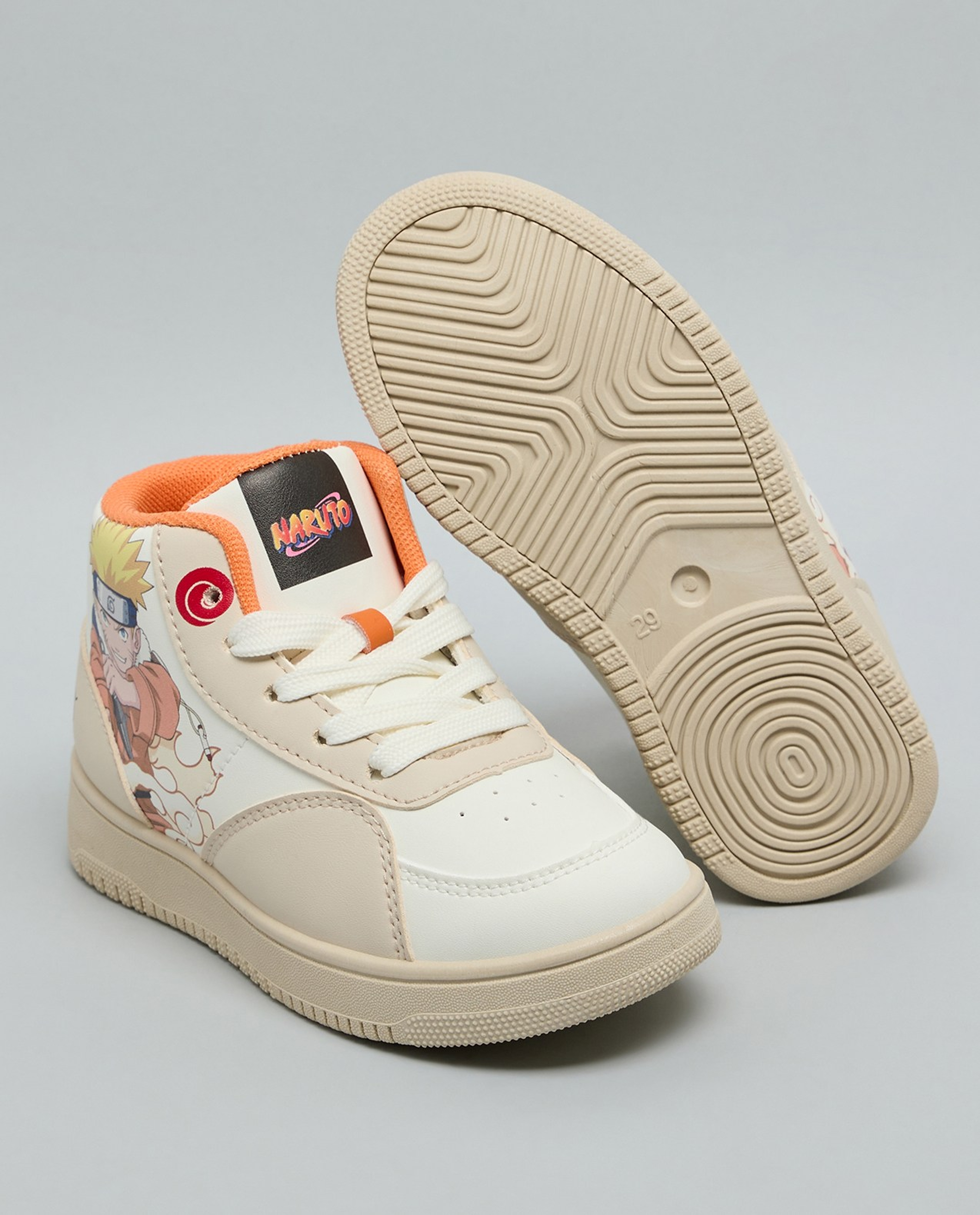 Naruto Print High Top Sneakers