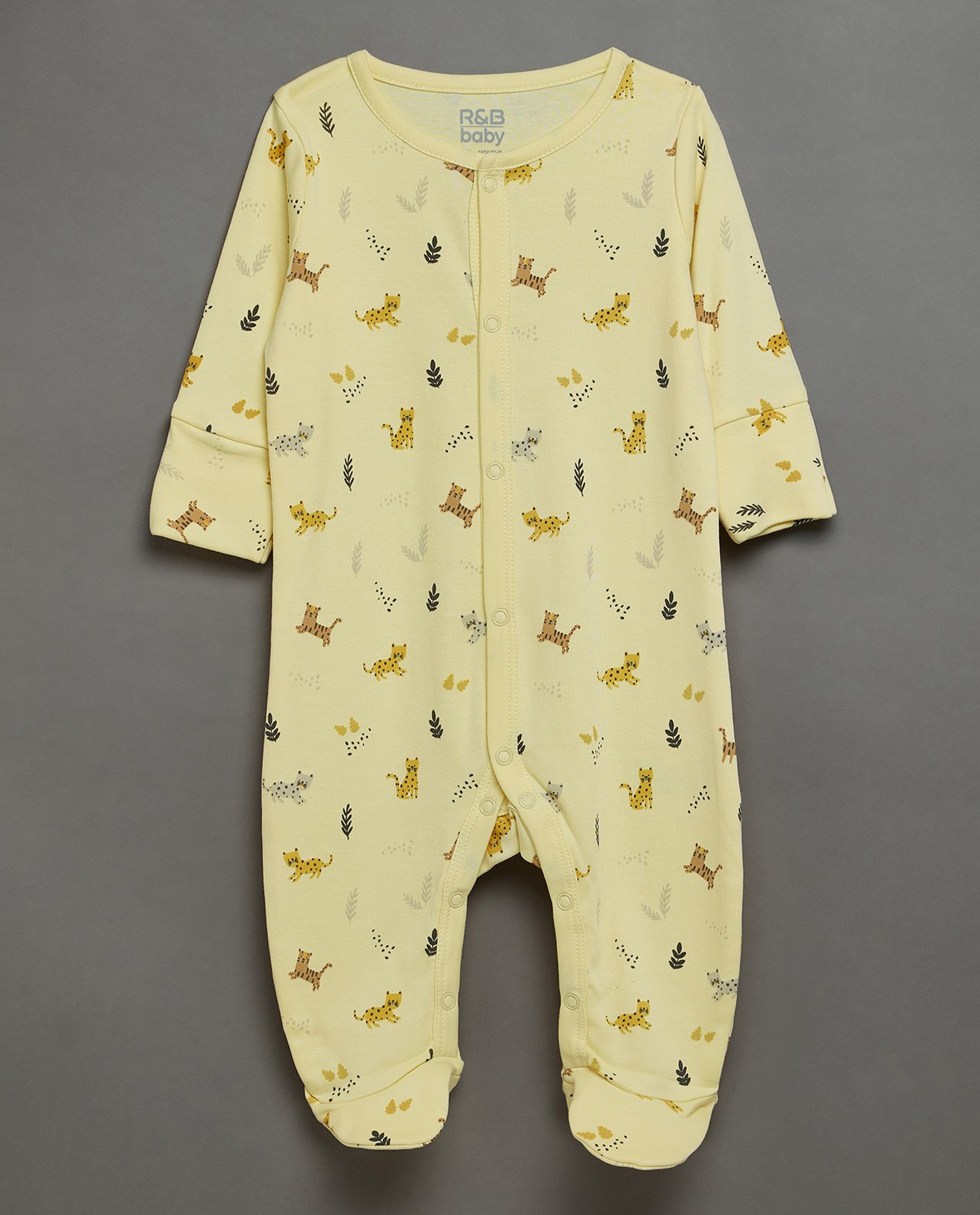 3 Pack Printed Footed Sleepsuits