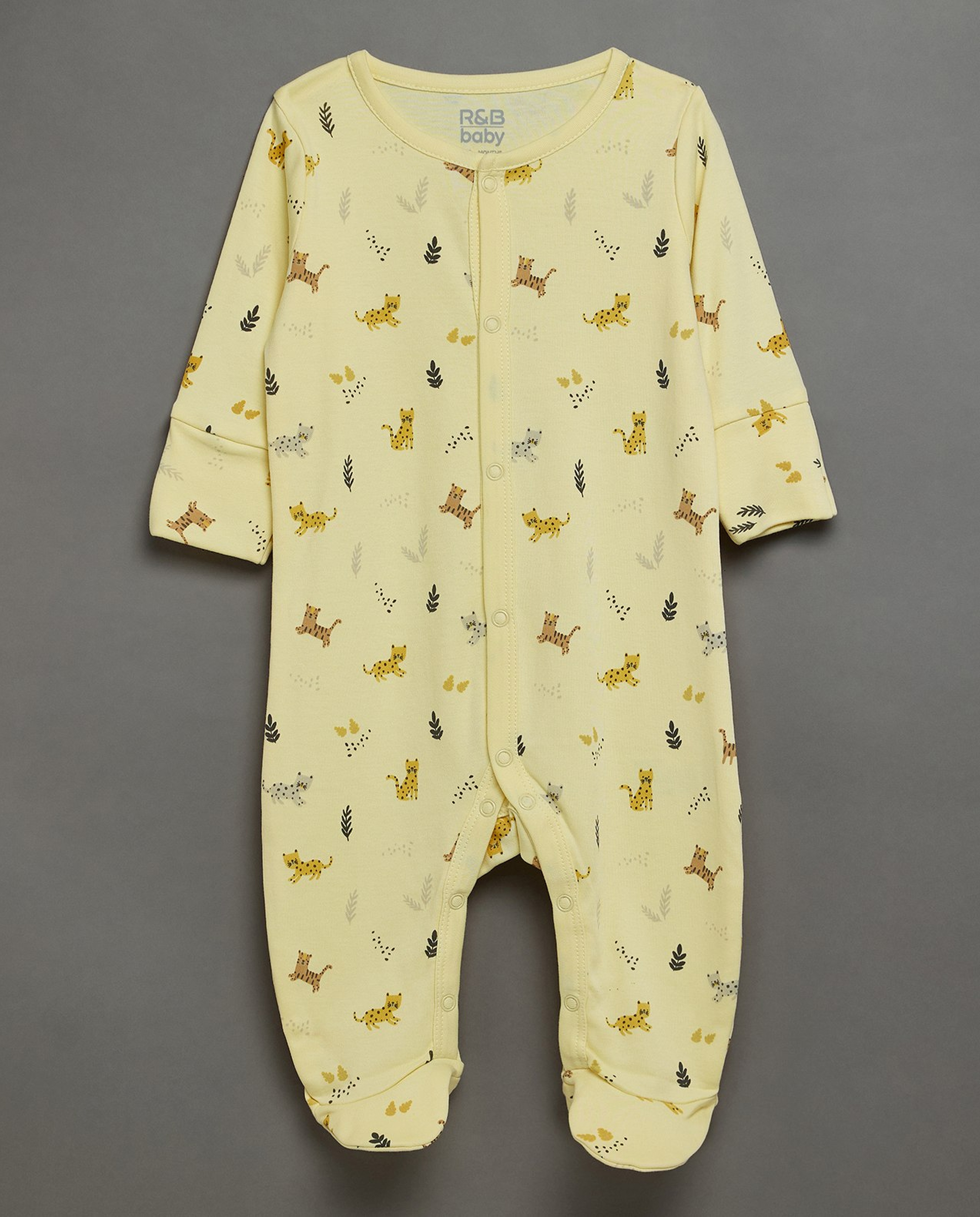 3 Pack Printed Footed Sleepsuits