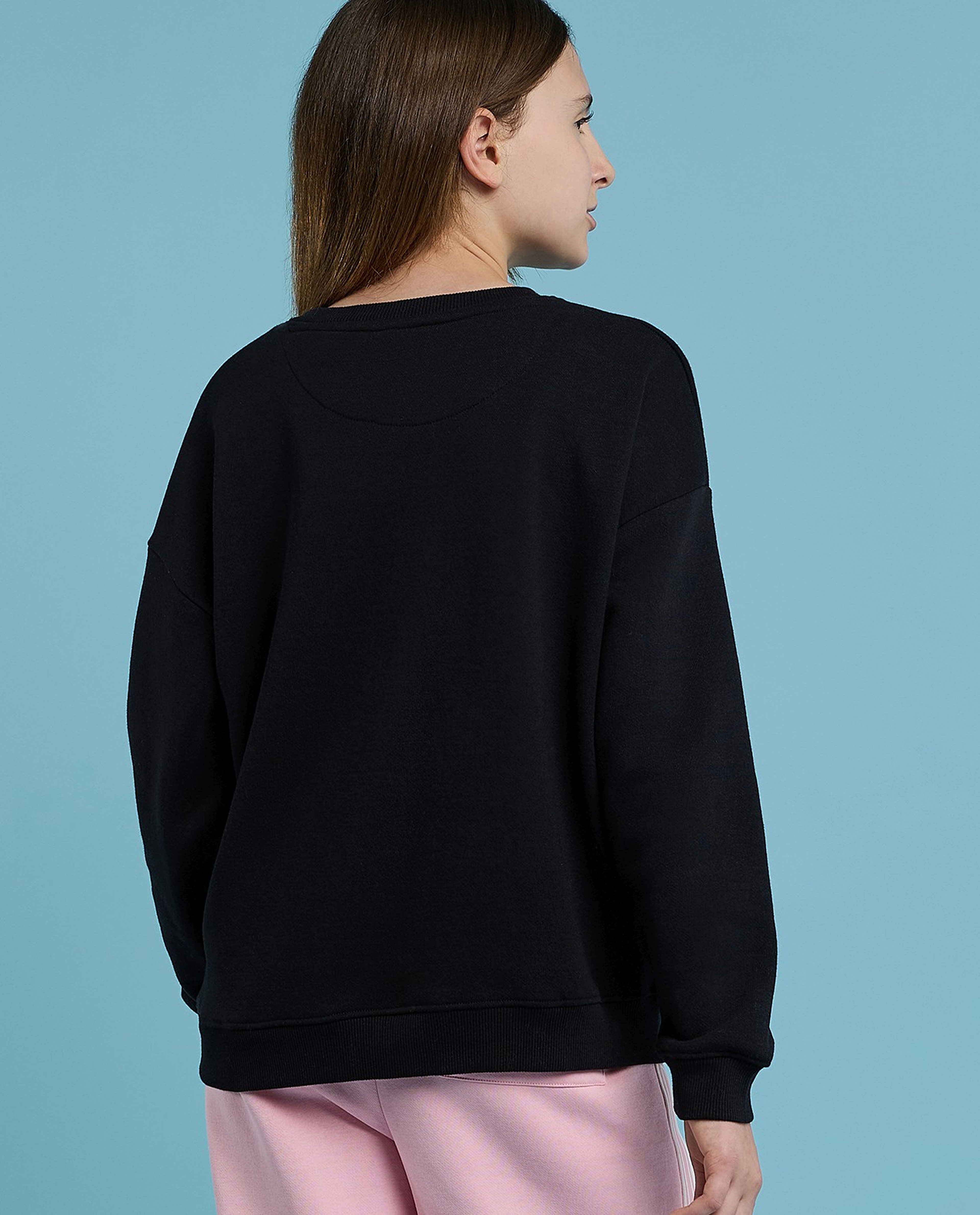Printed Sweatshirt with Crew Neck and Long Sleeves