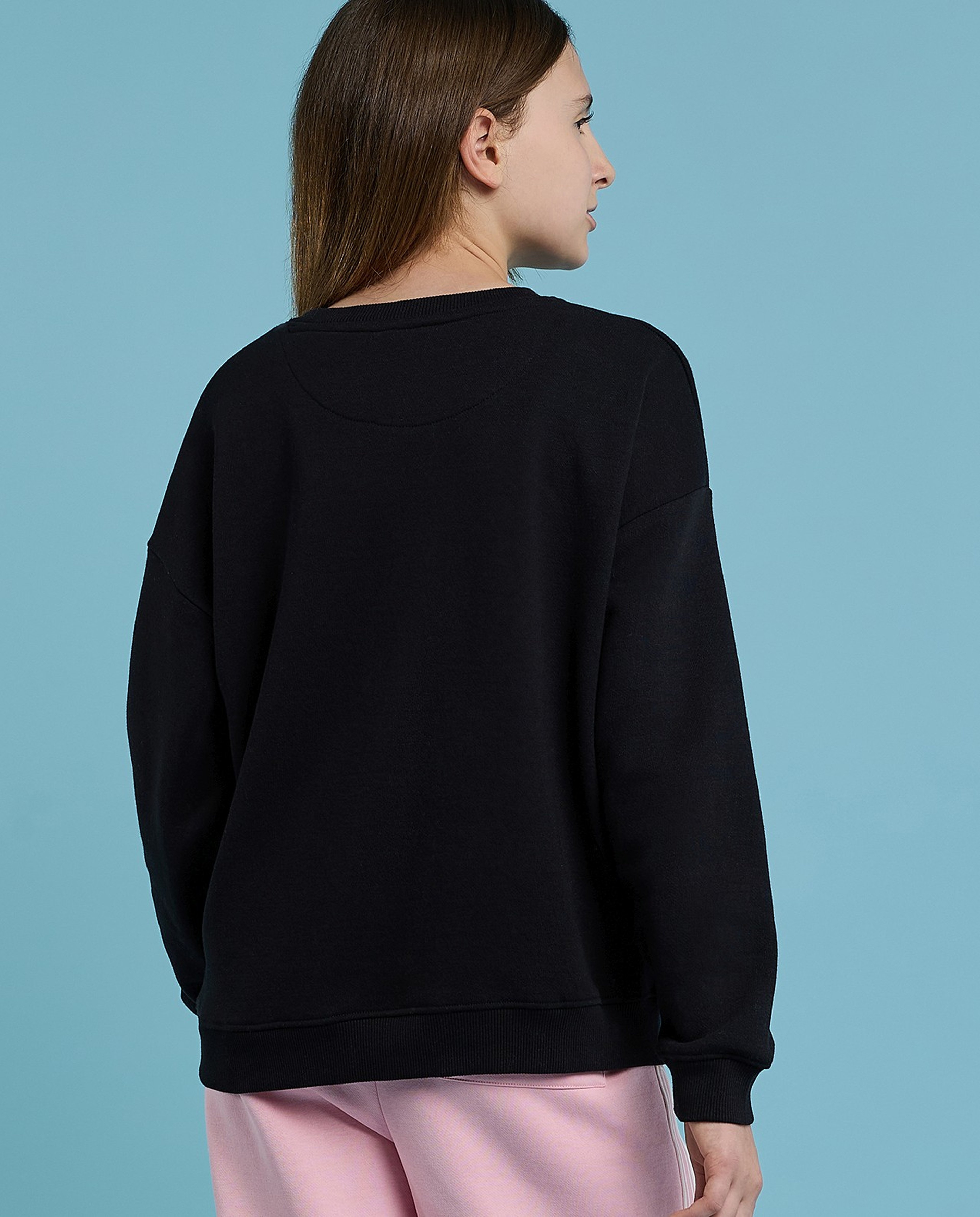 Printed Sweatshirt with Crew Neck and Long Sleeves