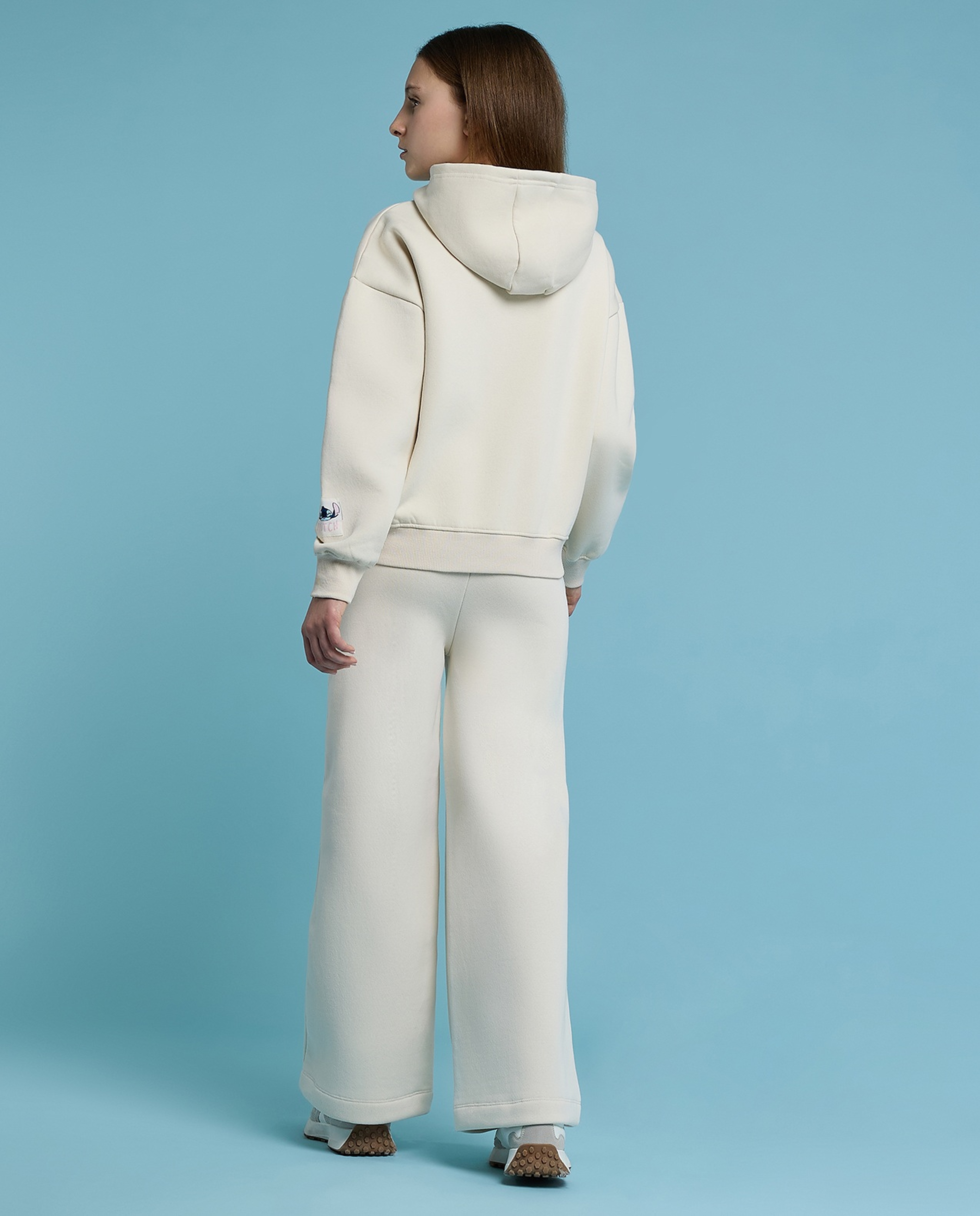 Stitch Printed Hooded Sweatsuit Set