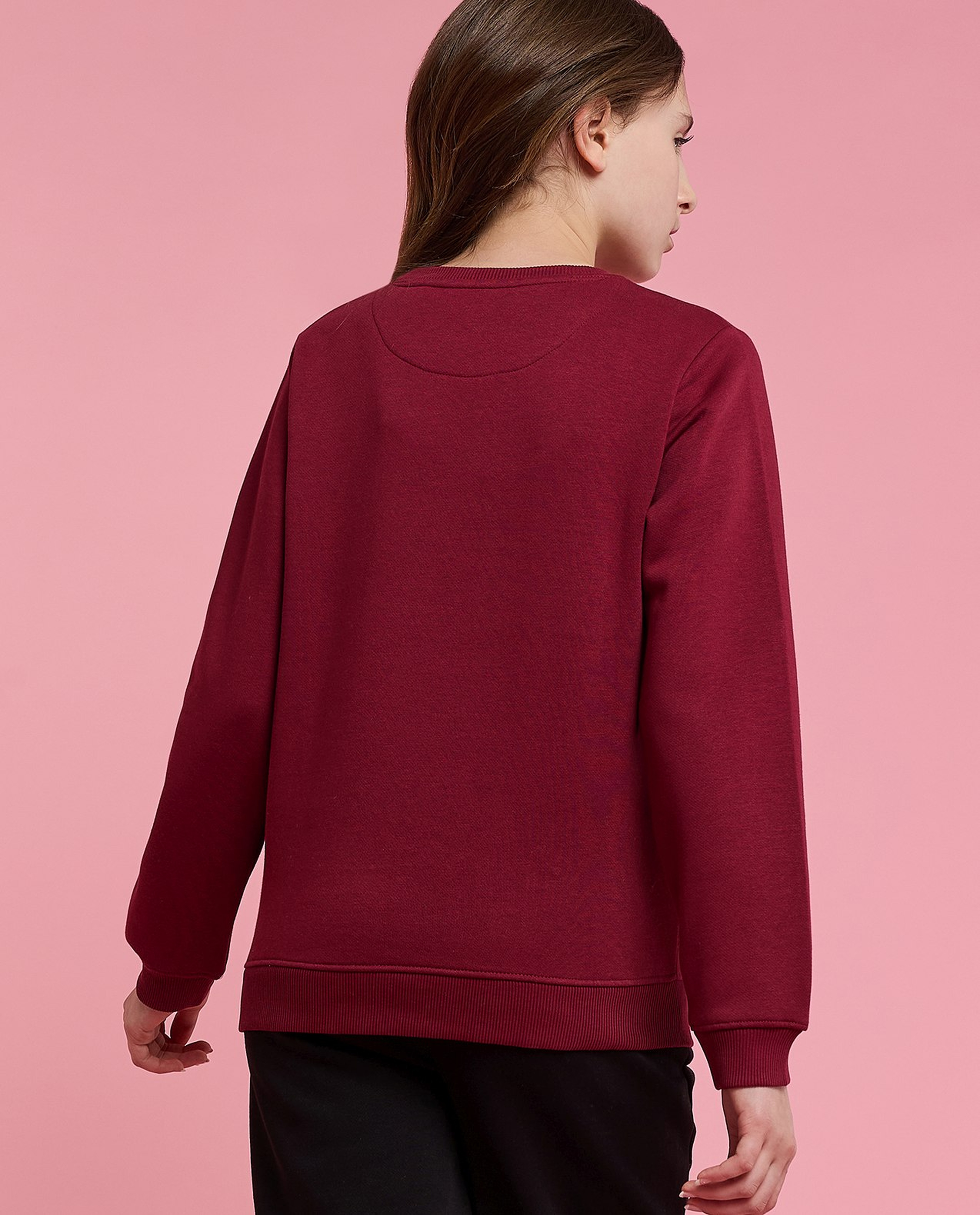 Printed Sweatshirt with Crew Neck and Long Sleeves