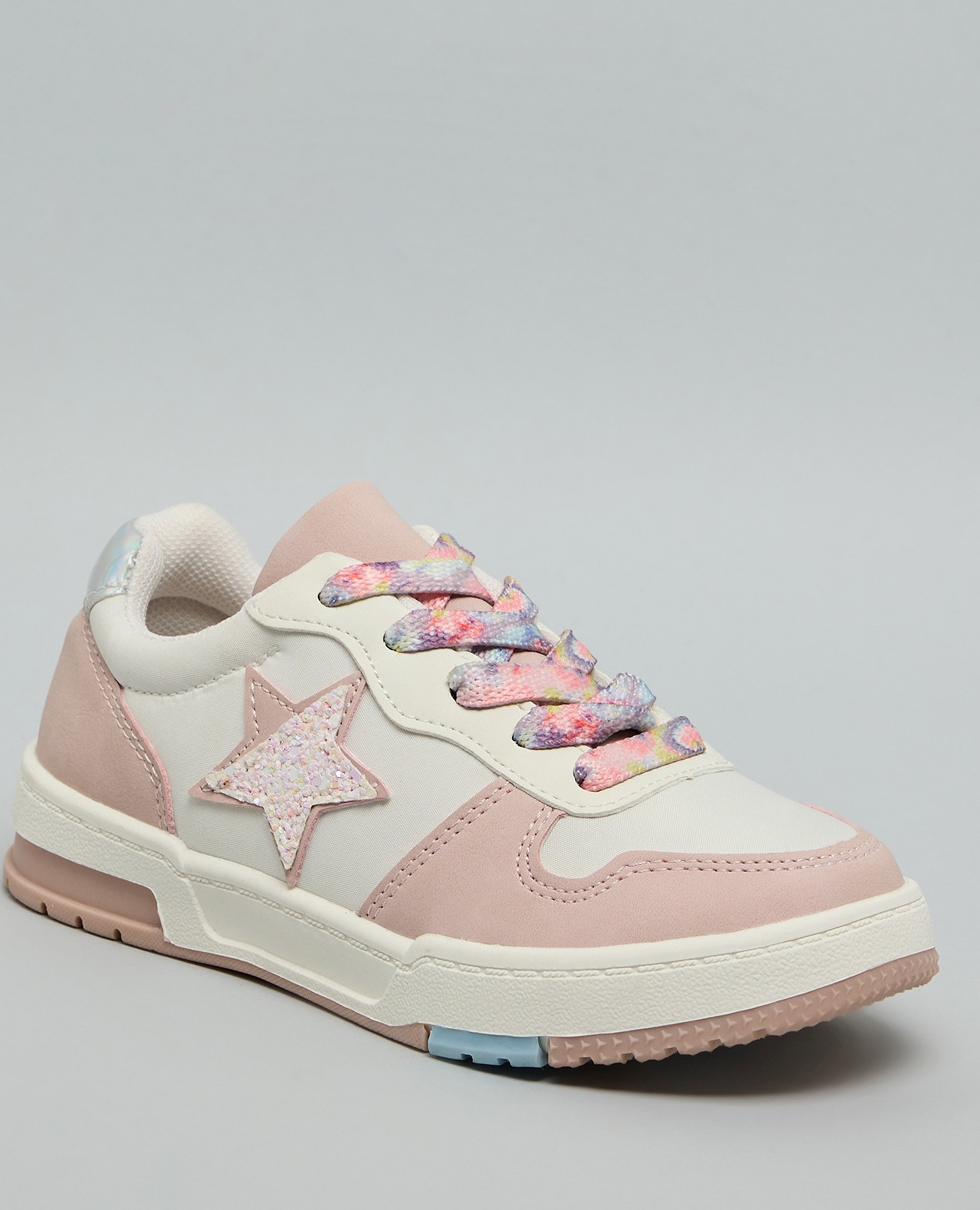 Color Block Lace Up Sneakers