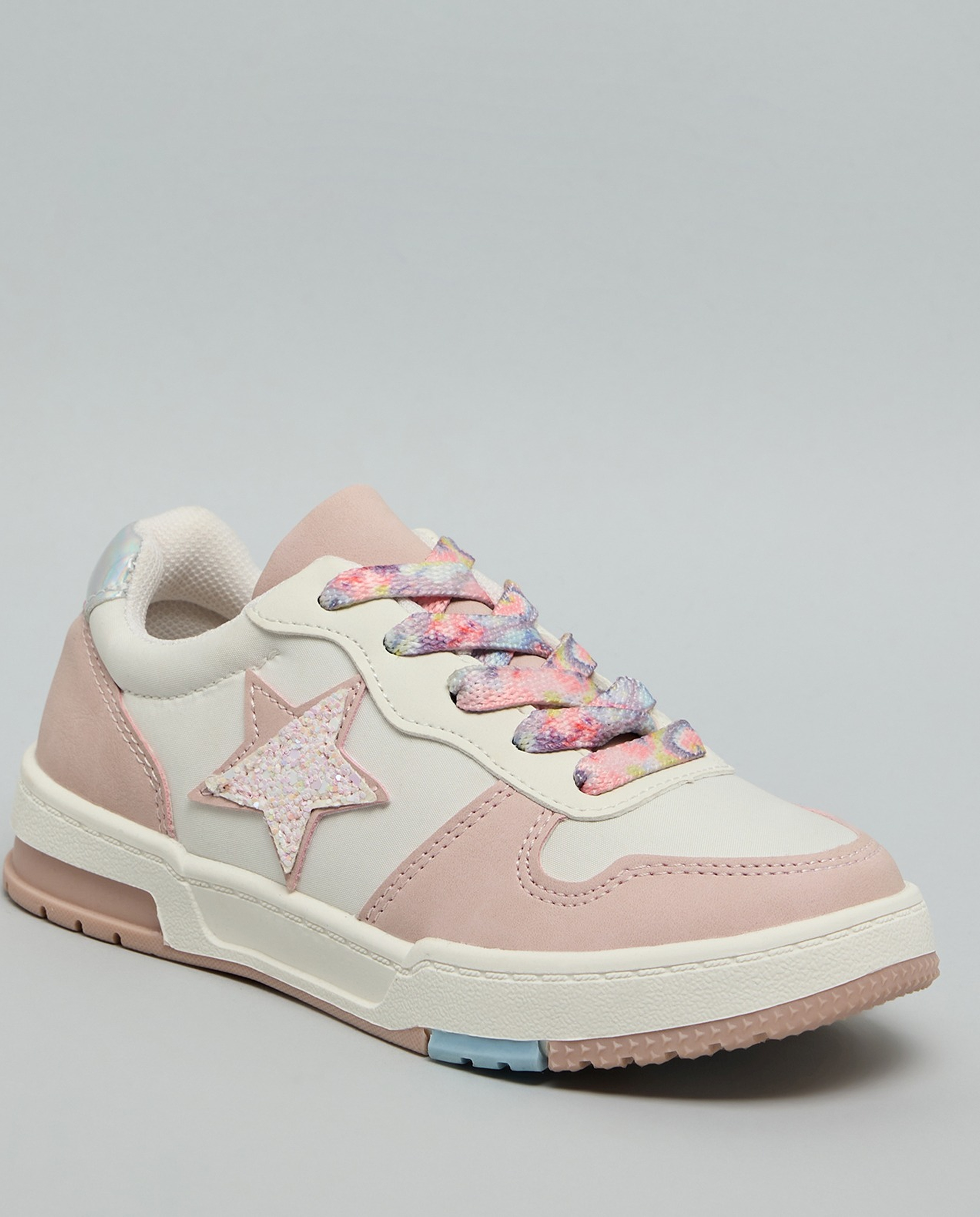 Color Block Lace Up Sneakers