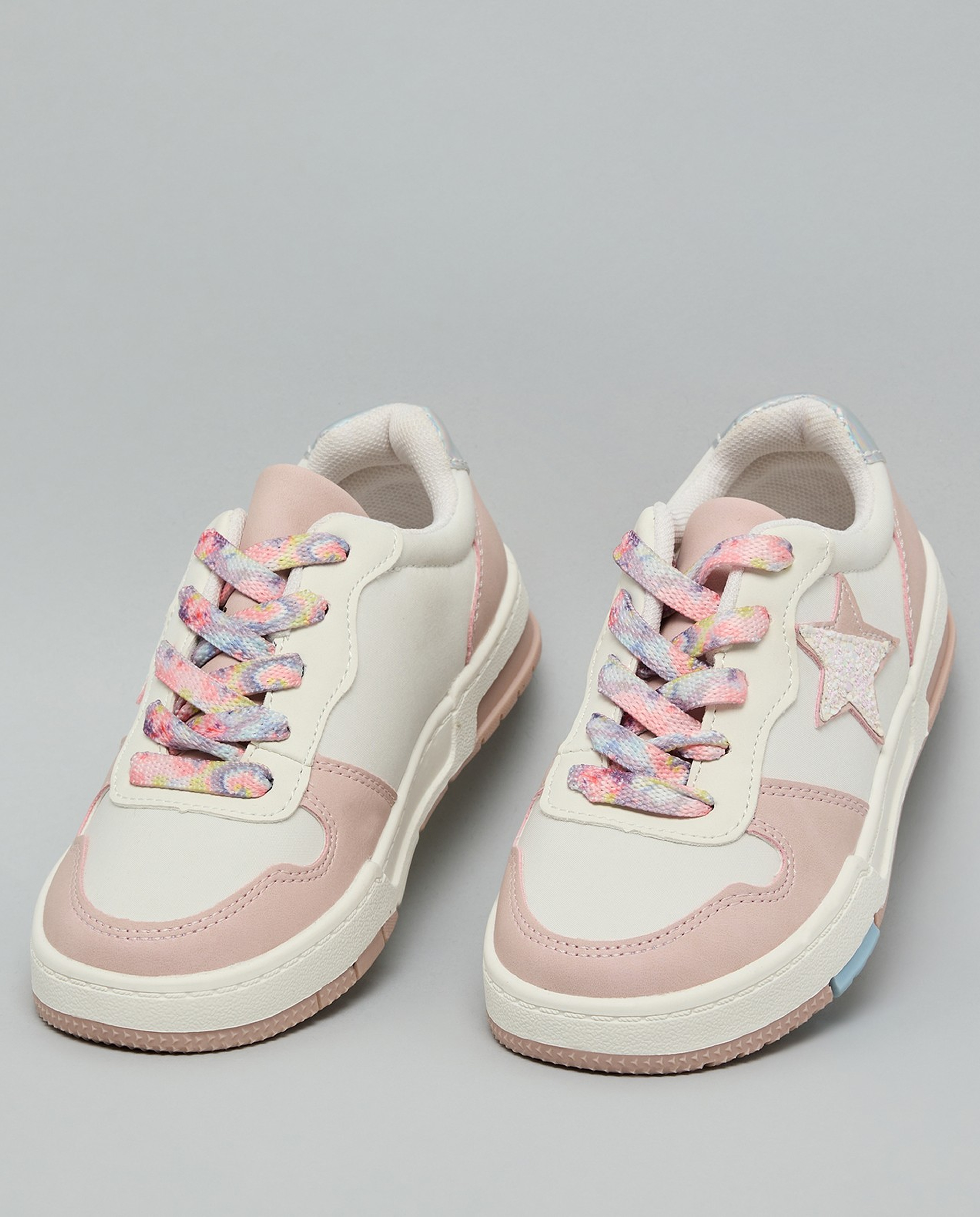 Color Block Lace Up Sneakers