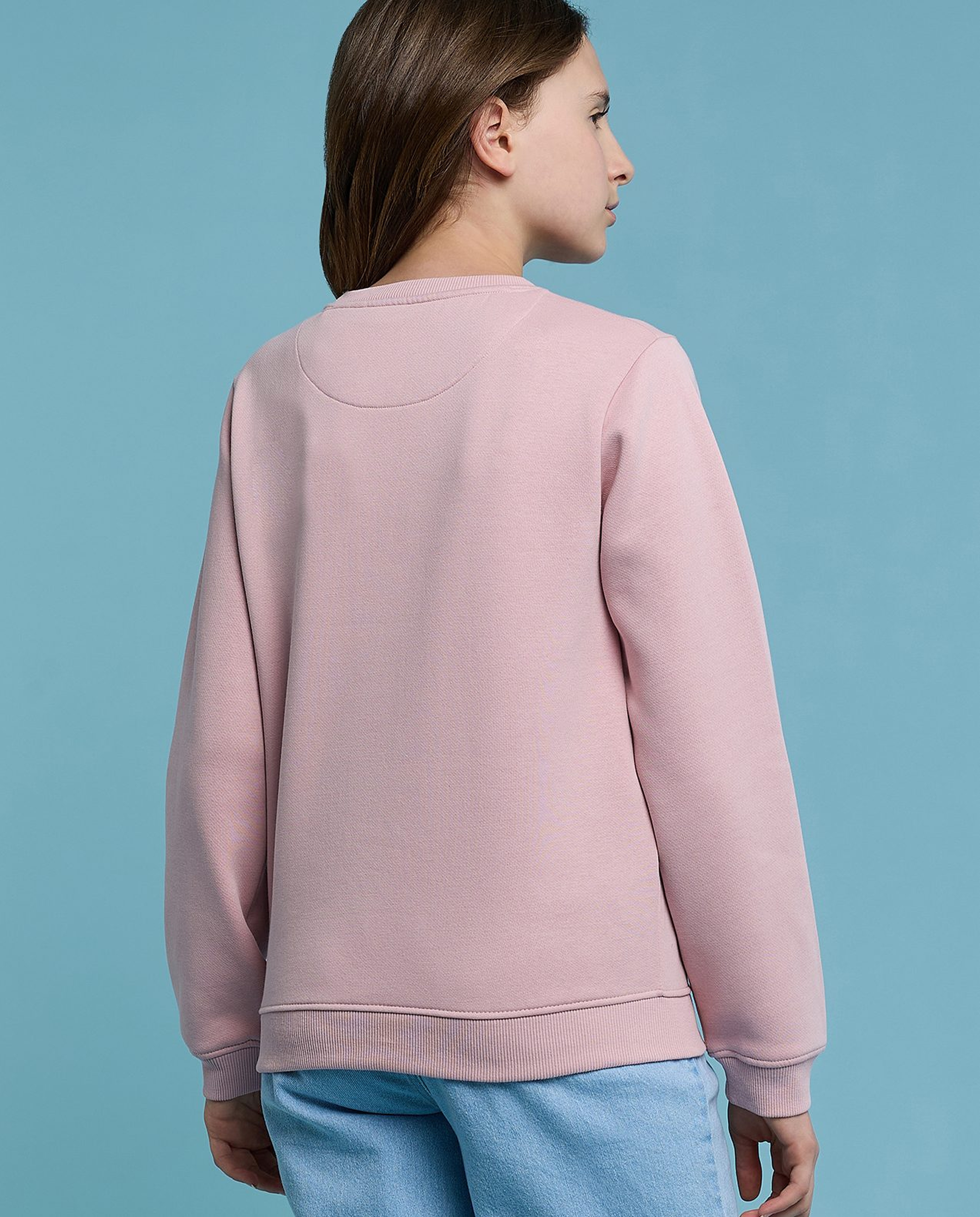 Printed Sweatshirt with Crew Neck and Long Sleeves