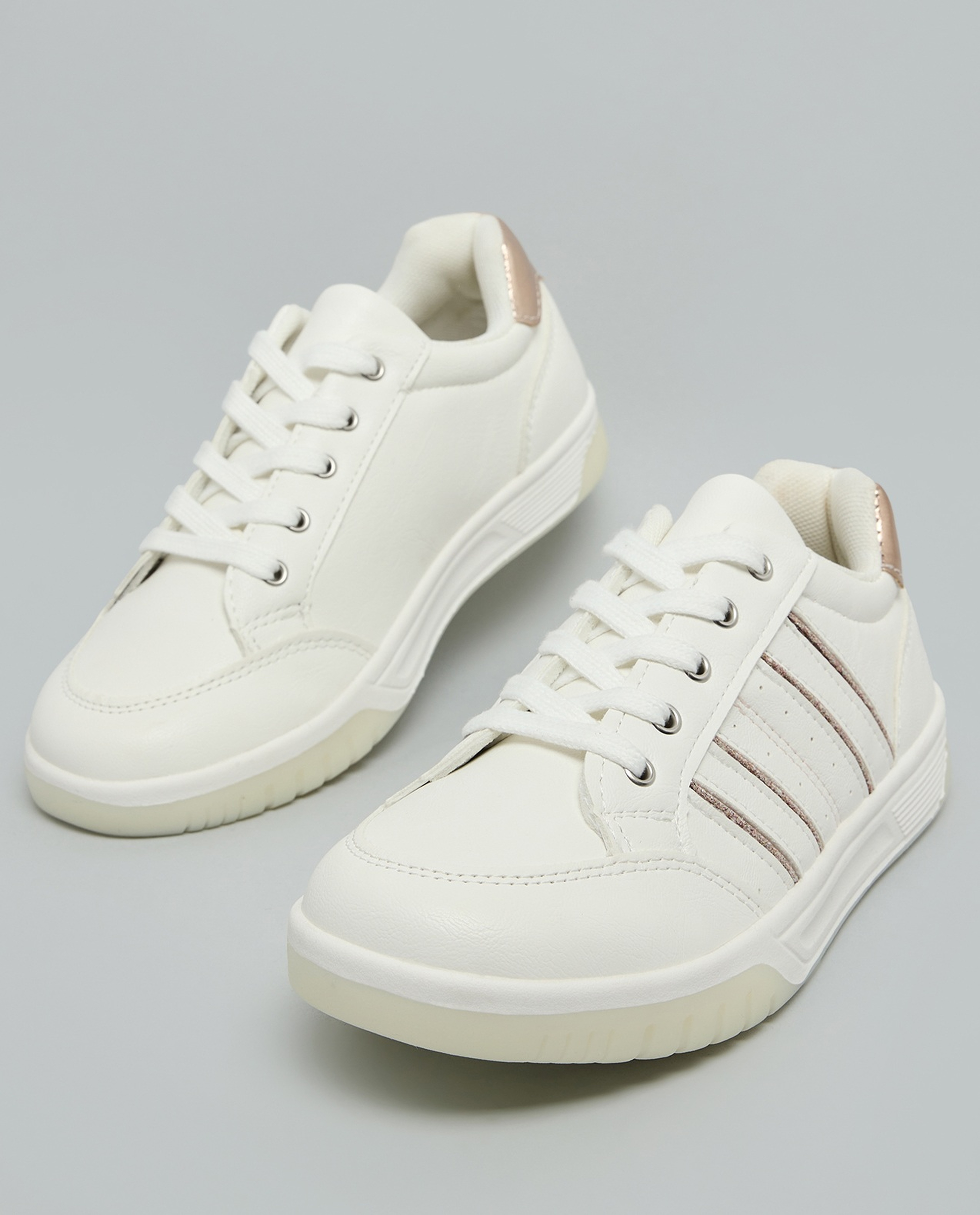 Solid Lace Up Sneakers