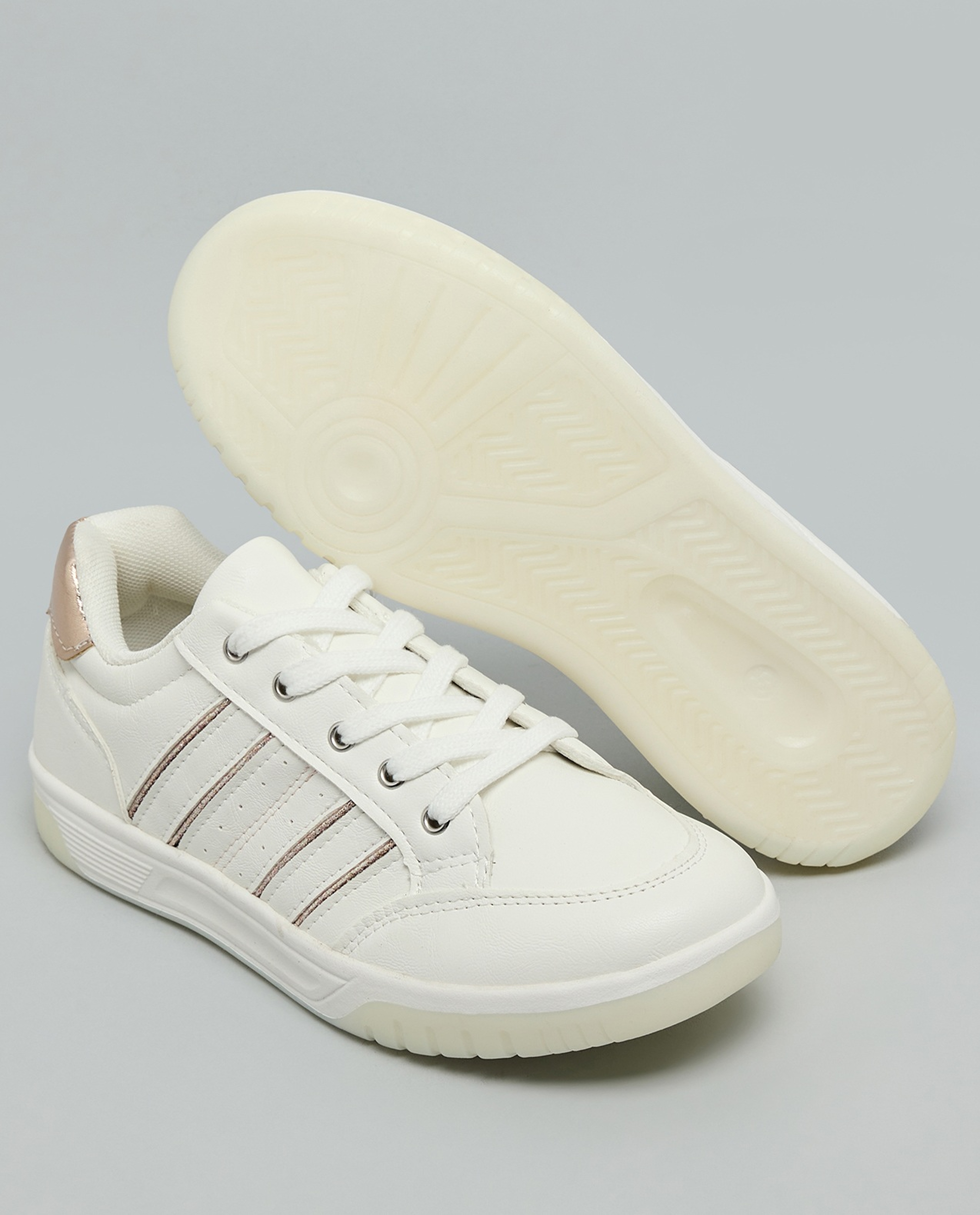 Solid Lace Up Sneakers