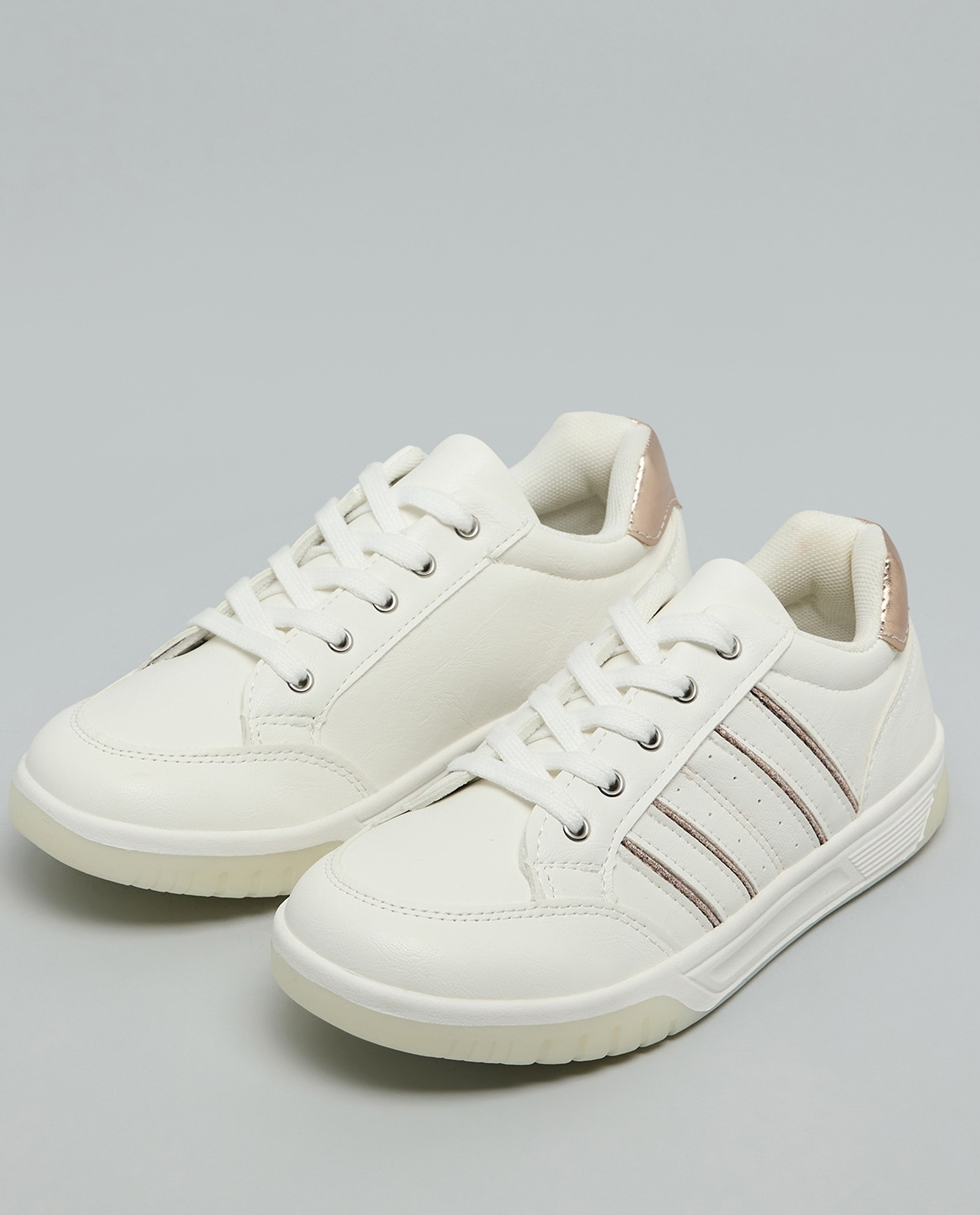 Solid Lace Up Sneakers