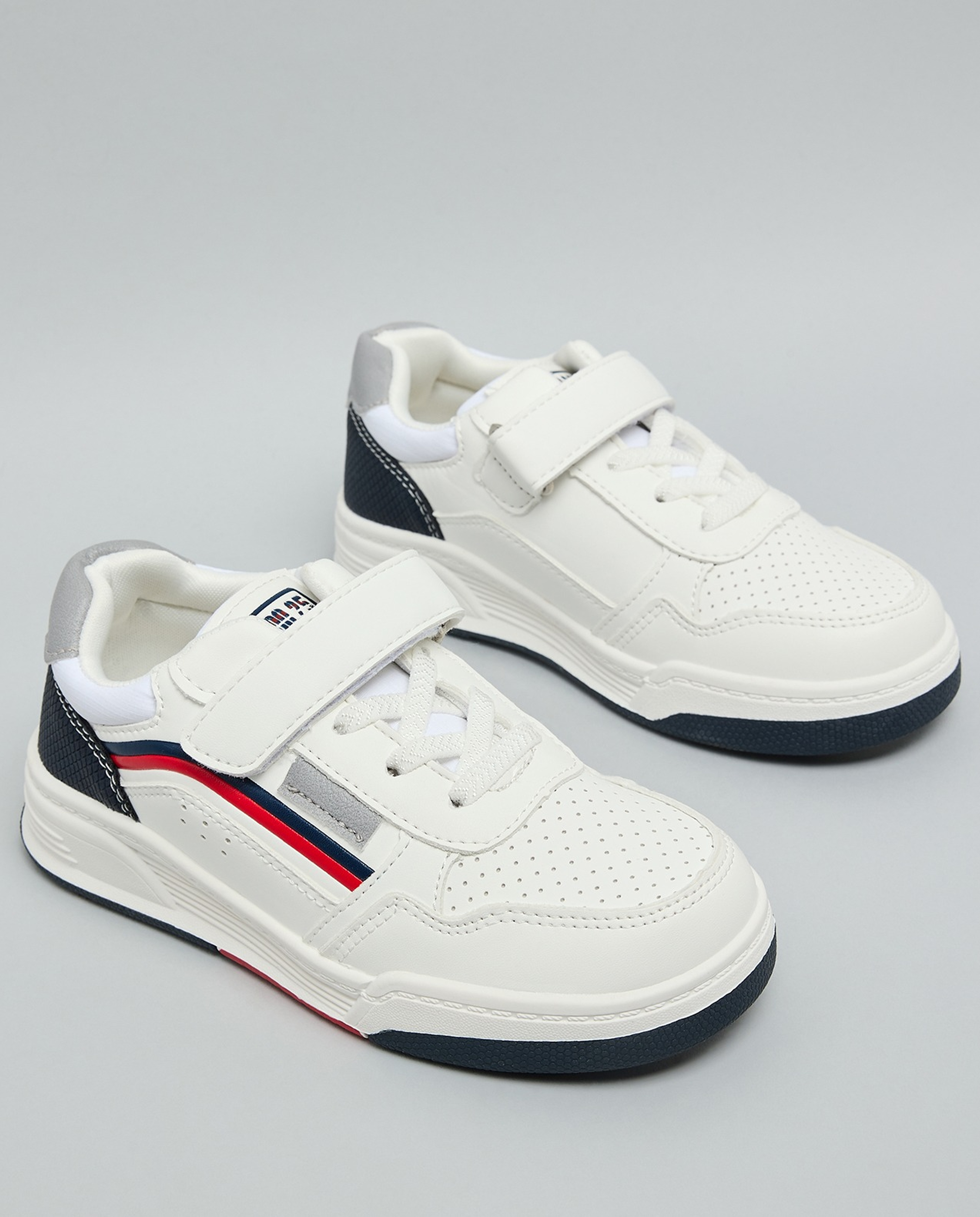 Color Block Velcro Closure Sneakers