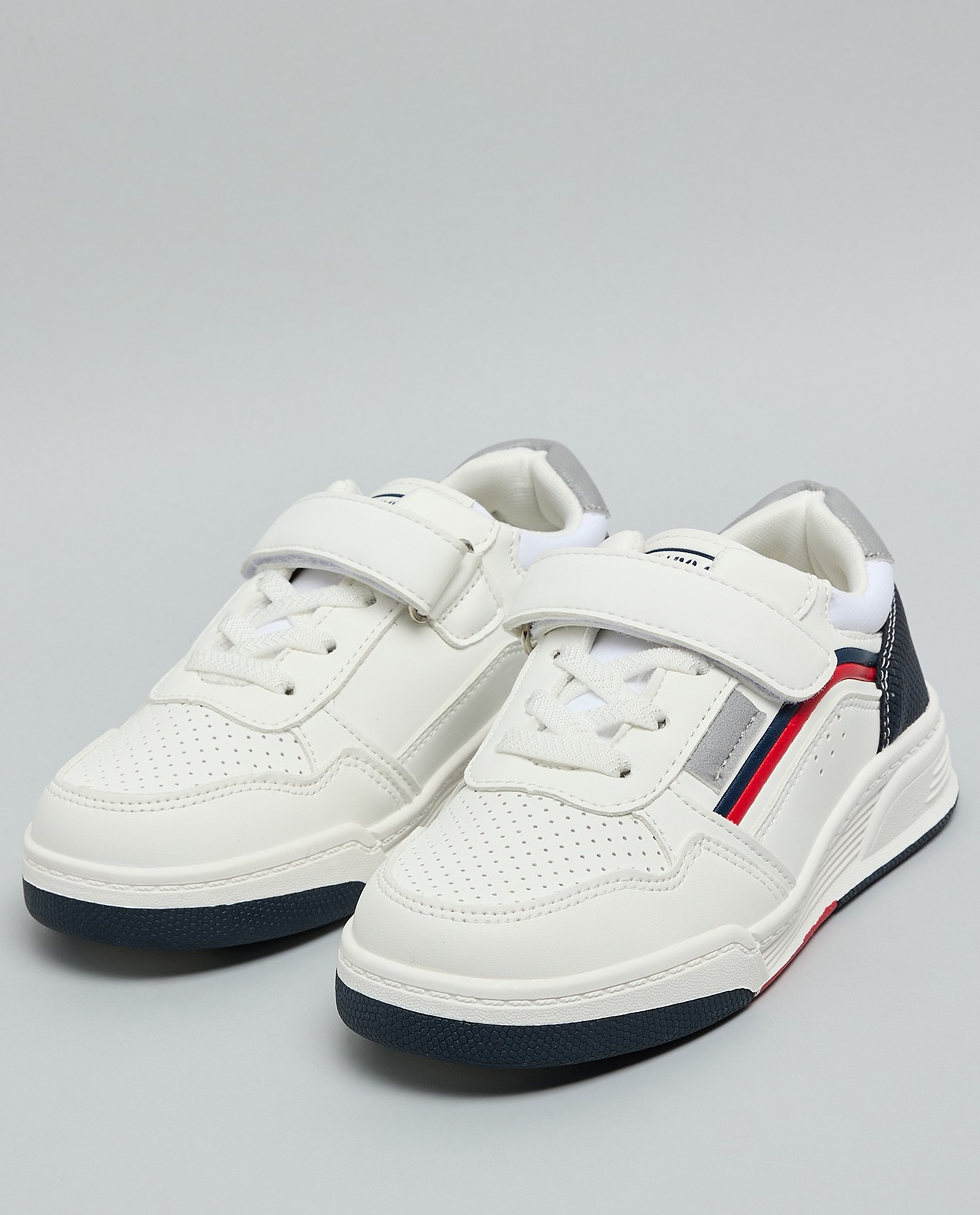 Color Block Velcro Closure Sneakers