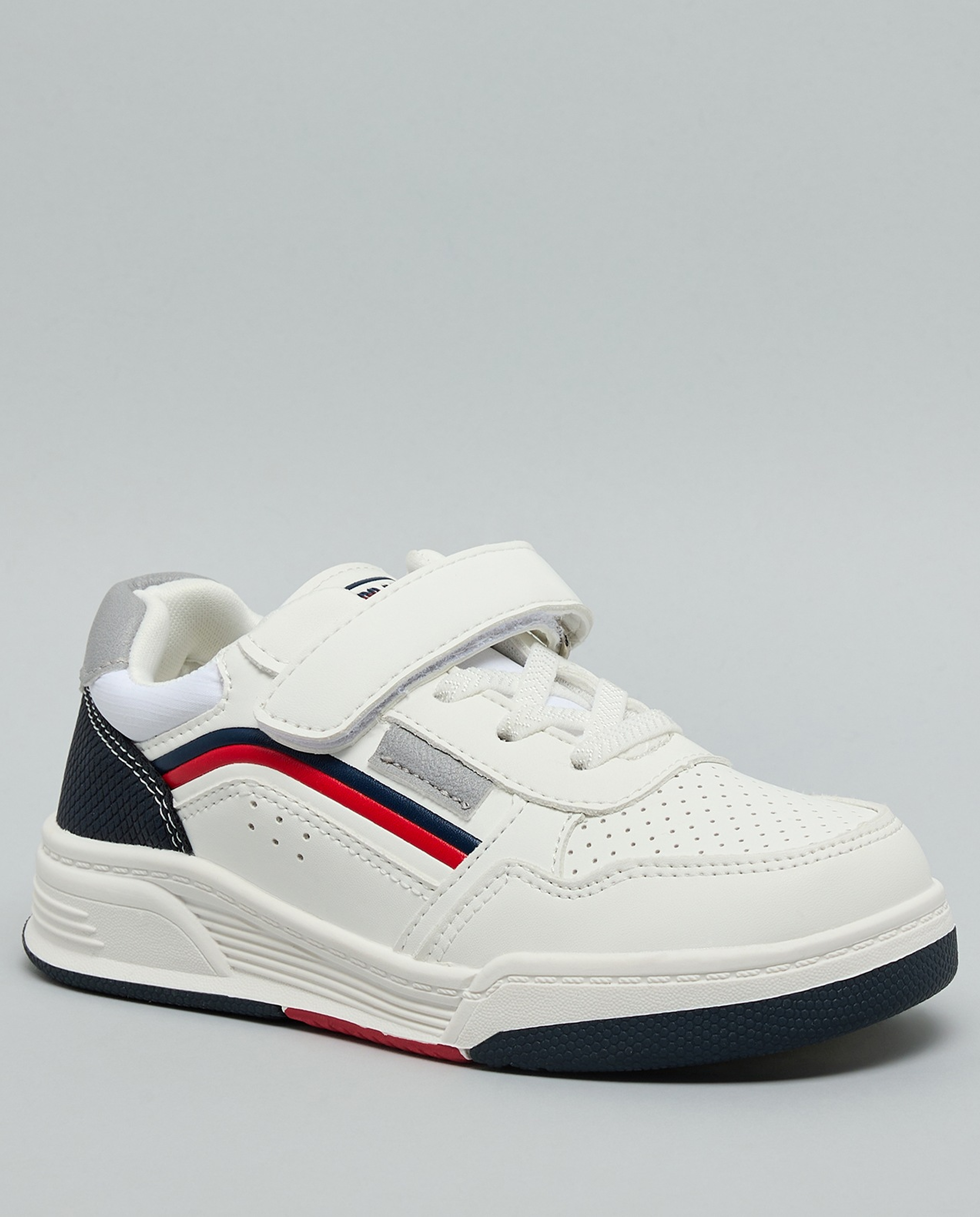 Color Block Velcro Closure Sneakers