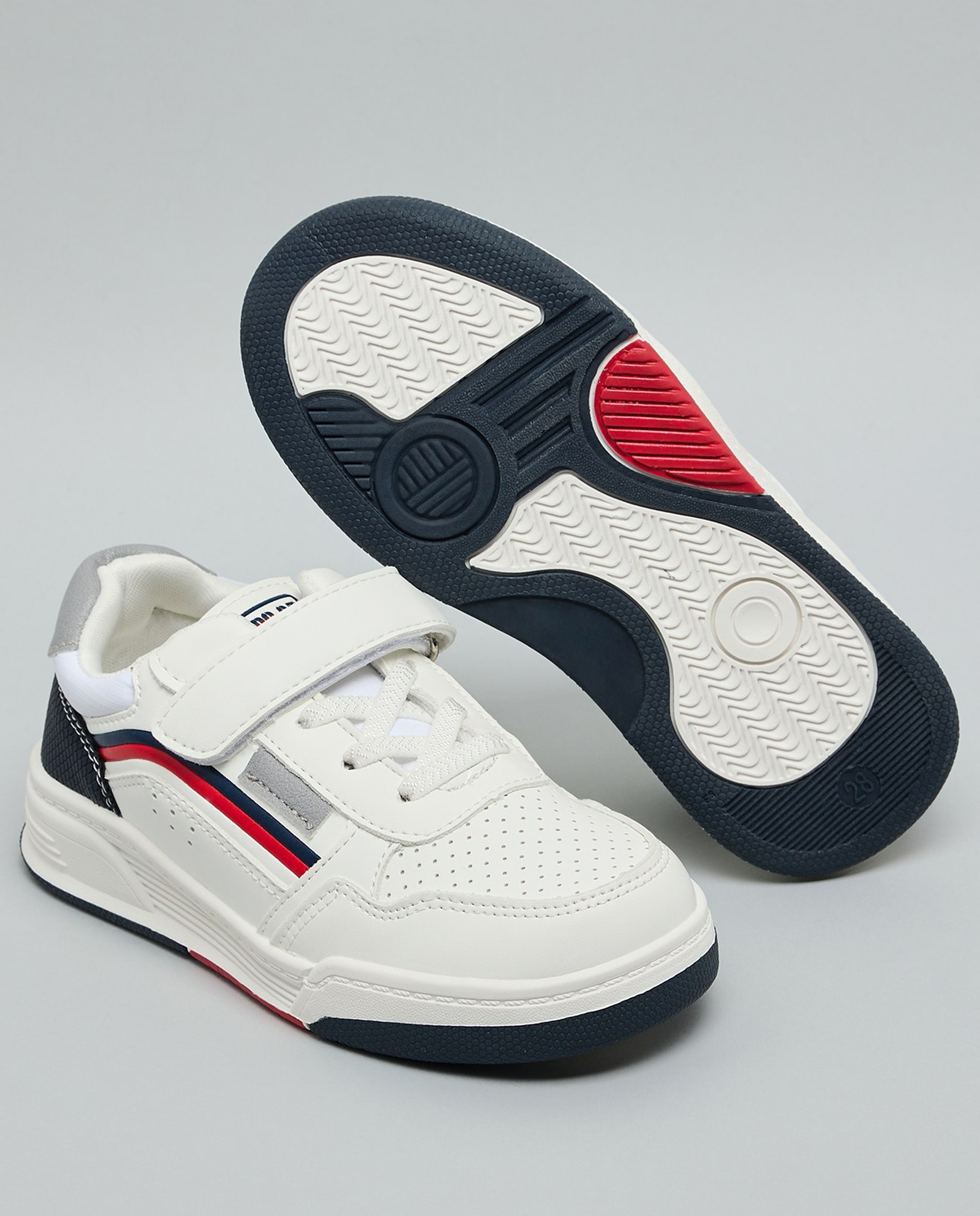 Color Block Velcro Closure Sneakers