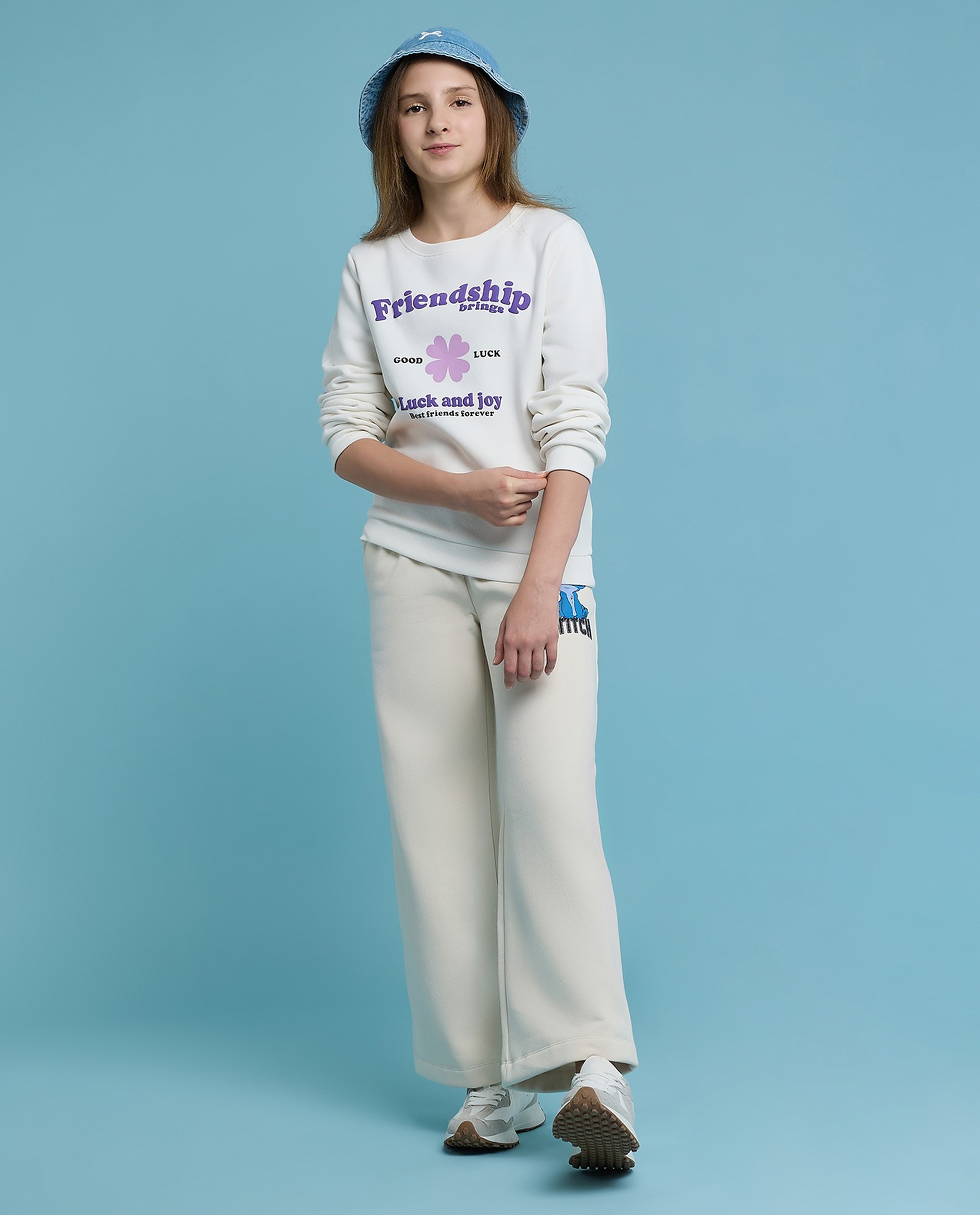 Printed Sweatshirt with Crew Neck and Long Sleeves