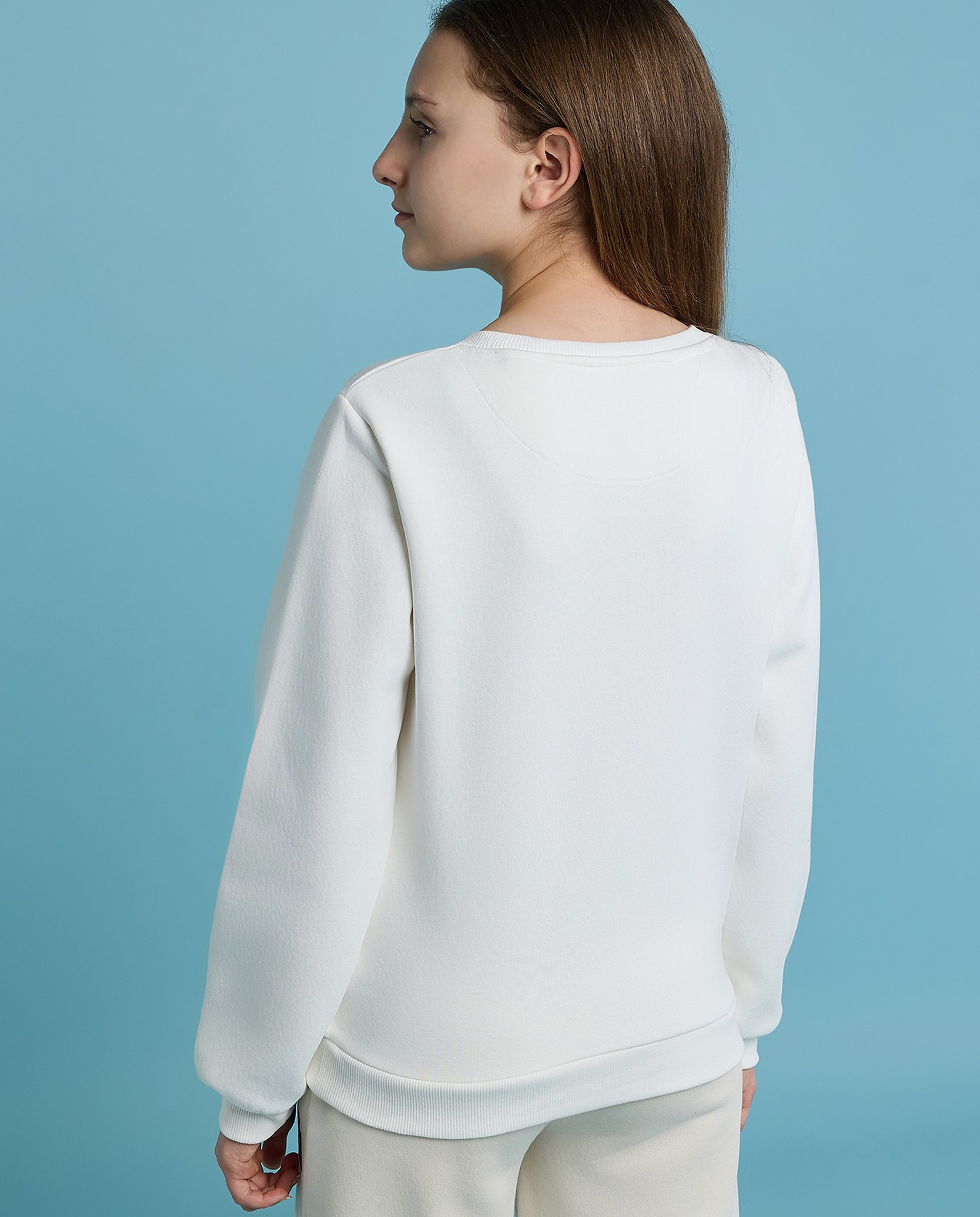 Printed Sweatshirt with Crew Neck and Long Sleeves